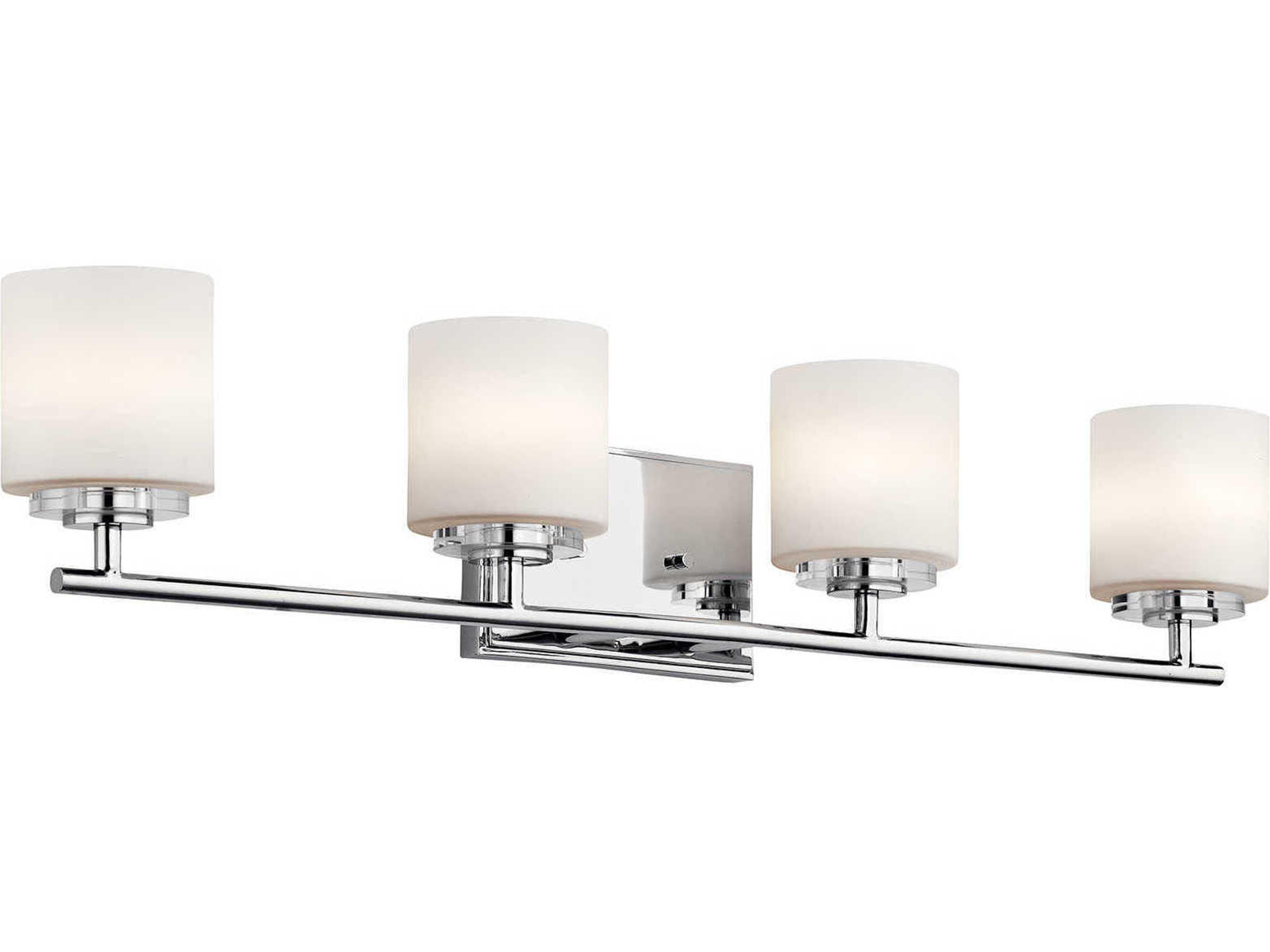 O Hara 4-Light Chrome Glass Vanity Light