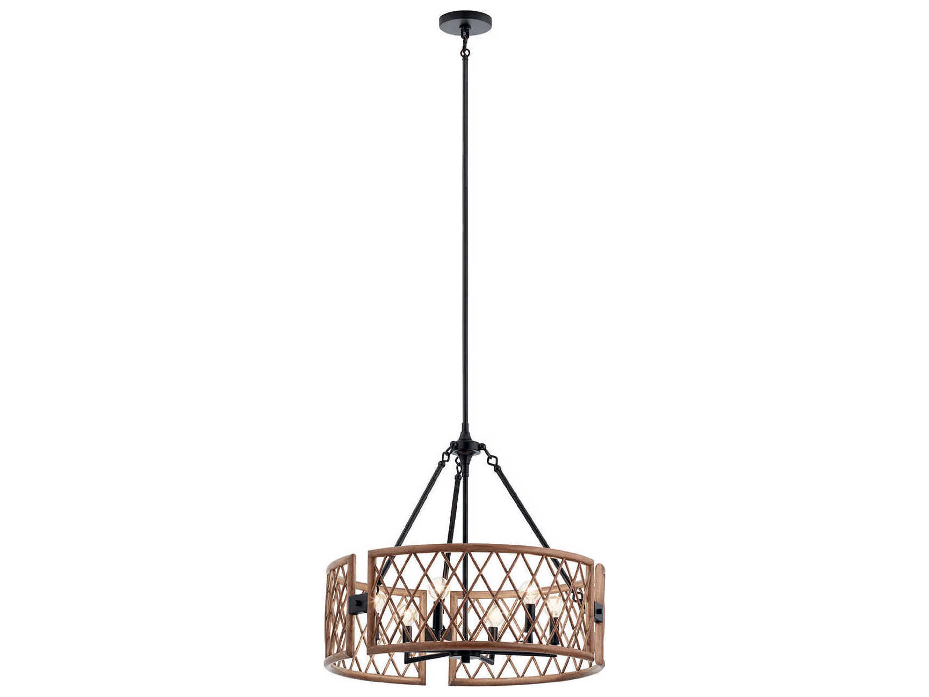 Oana 6-Light Palm Black Candelabra Chandelier