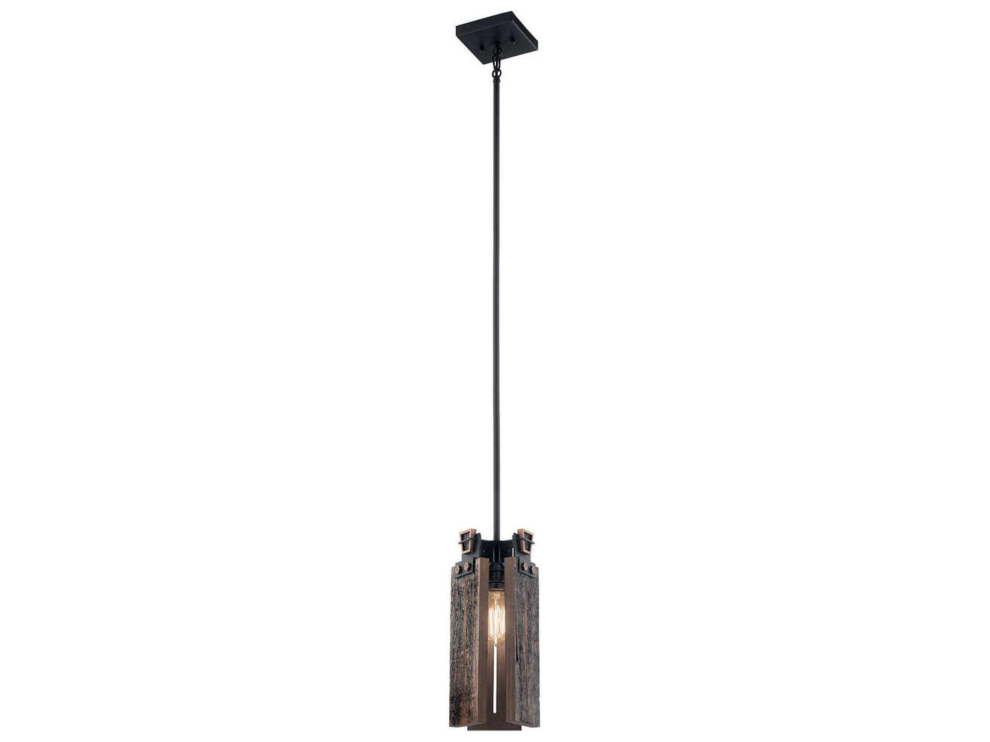 Ridgewood 1-Light Textured Black Mini Pendant