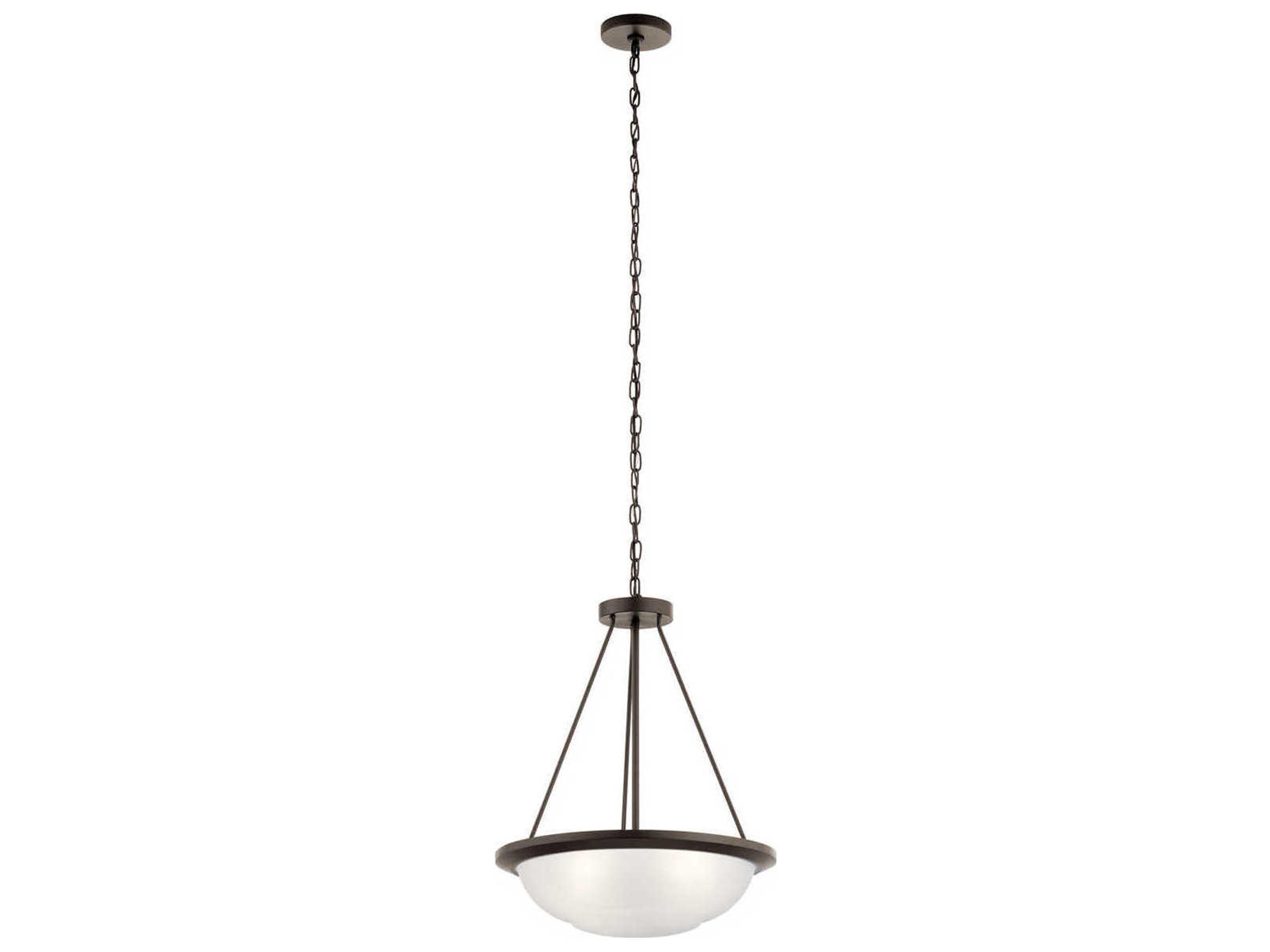 Ritson 3-Light Olde Bronze Glass Bowl Pendant
