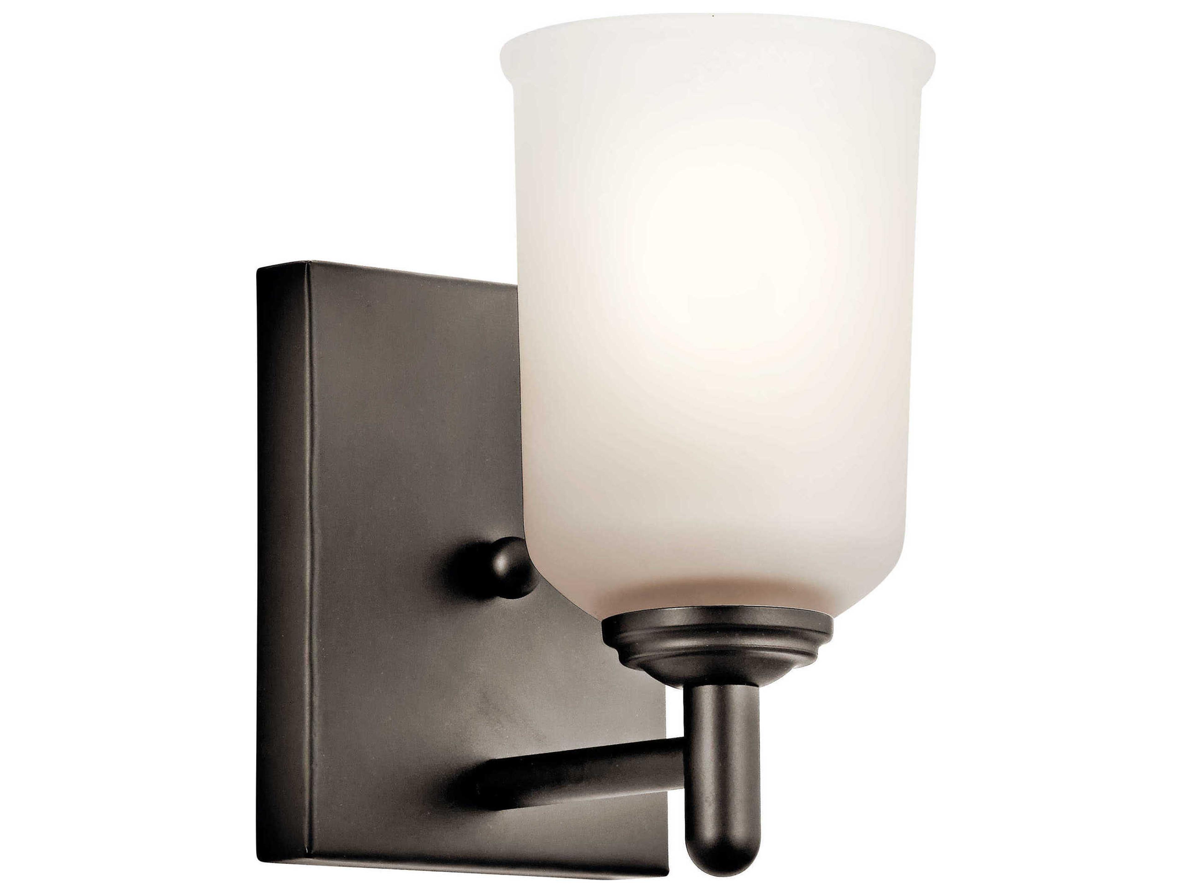 Shailene 1-Light Olde Bronze Glass Wall Sconce