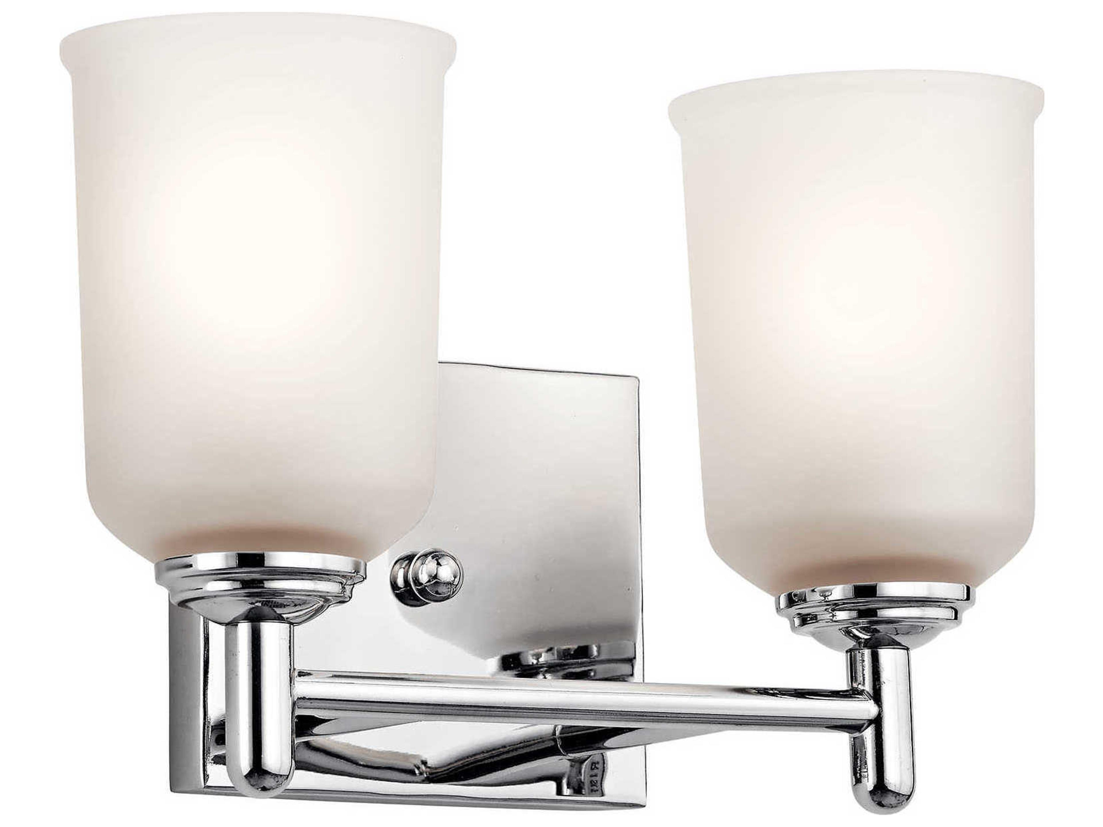 Shailene 2-Light Chrome Glass Vanity Light