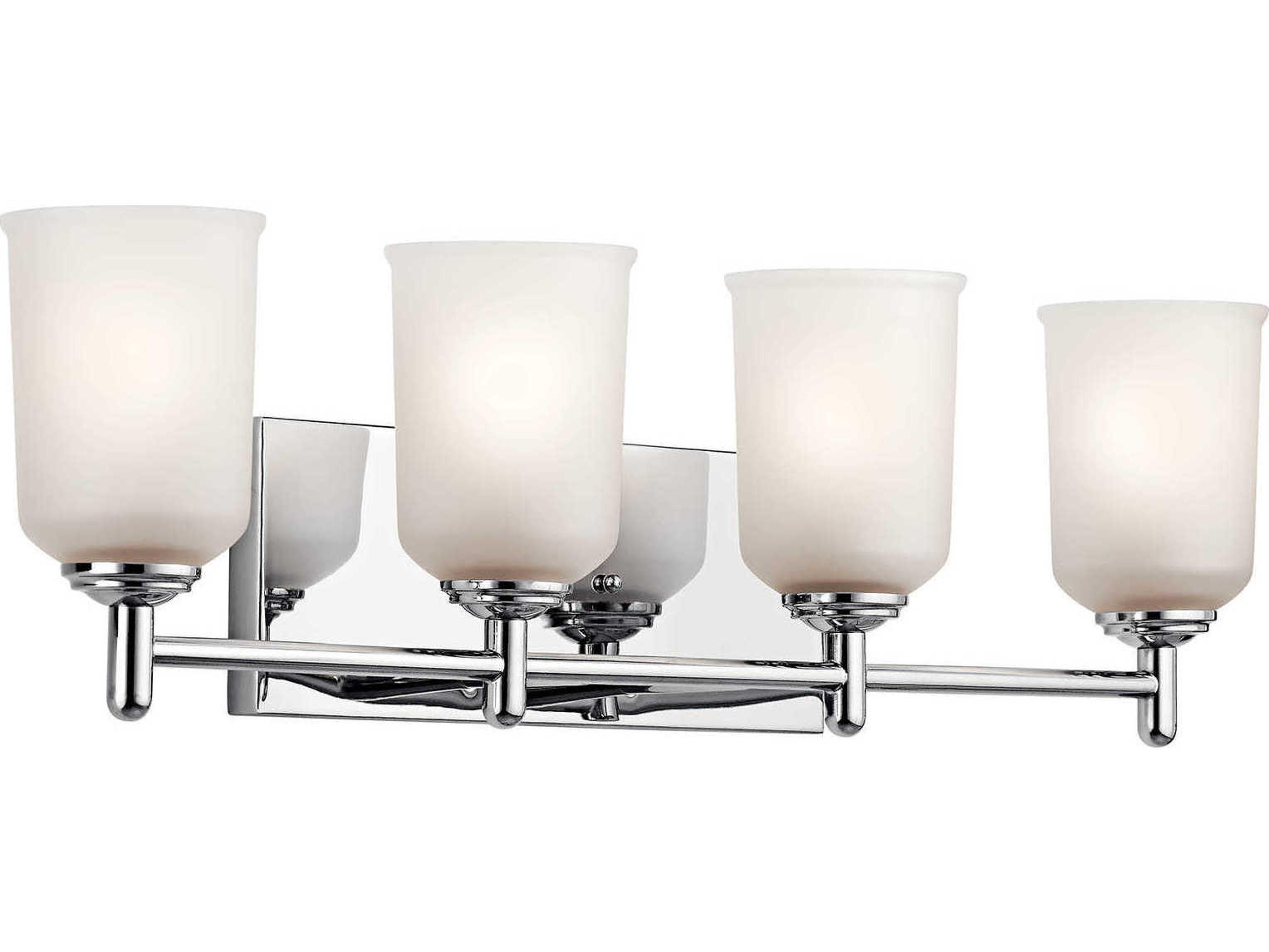 Shailene 4-Light Chrome Glass Vanity Light
