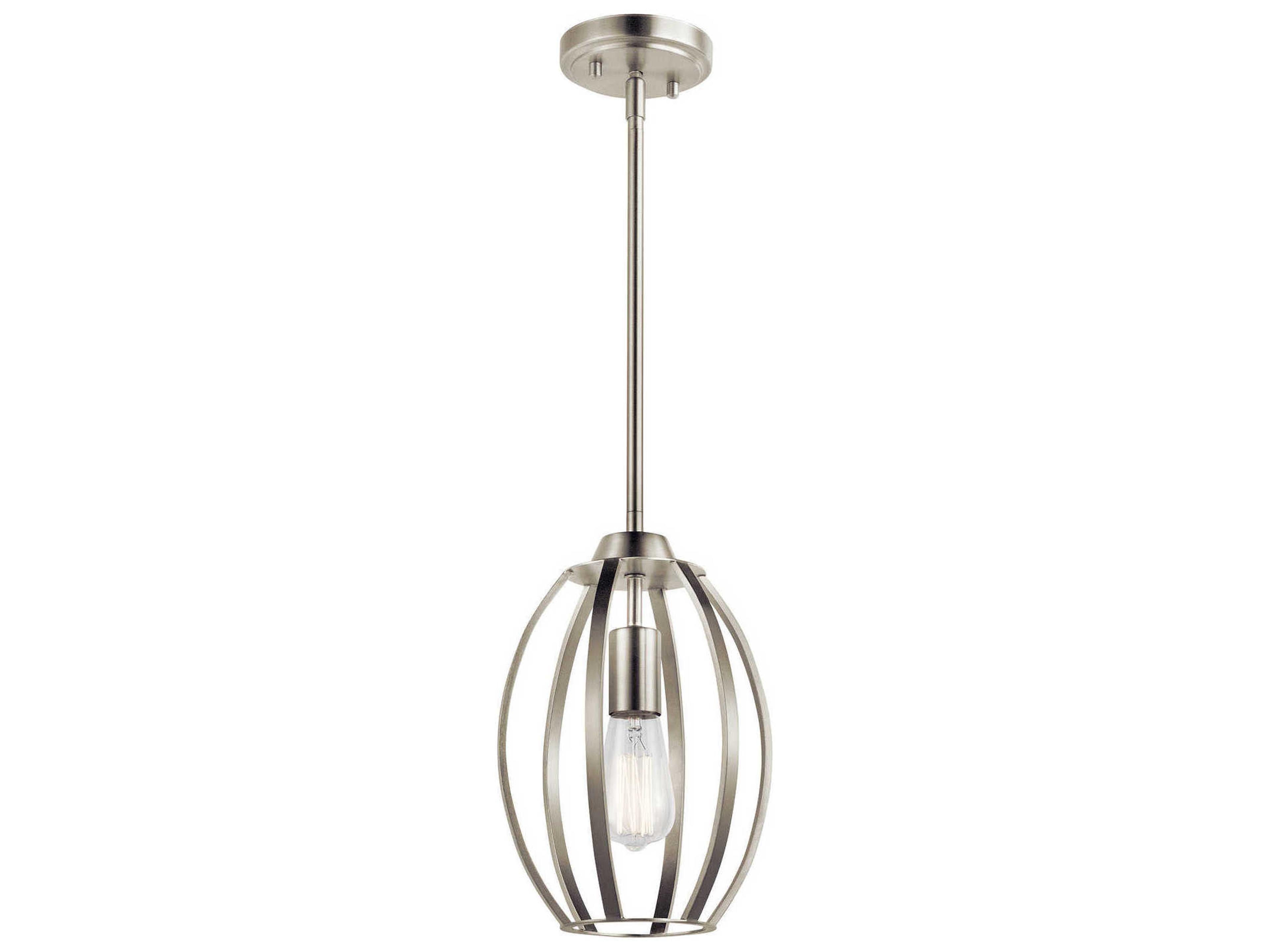 Tao 1-Light Brushed Nickel Mini Pendant