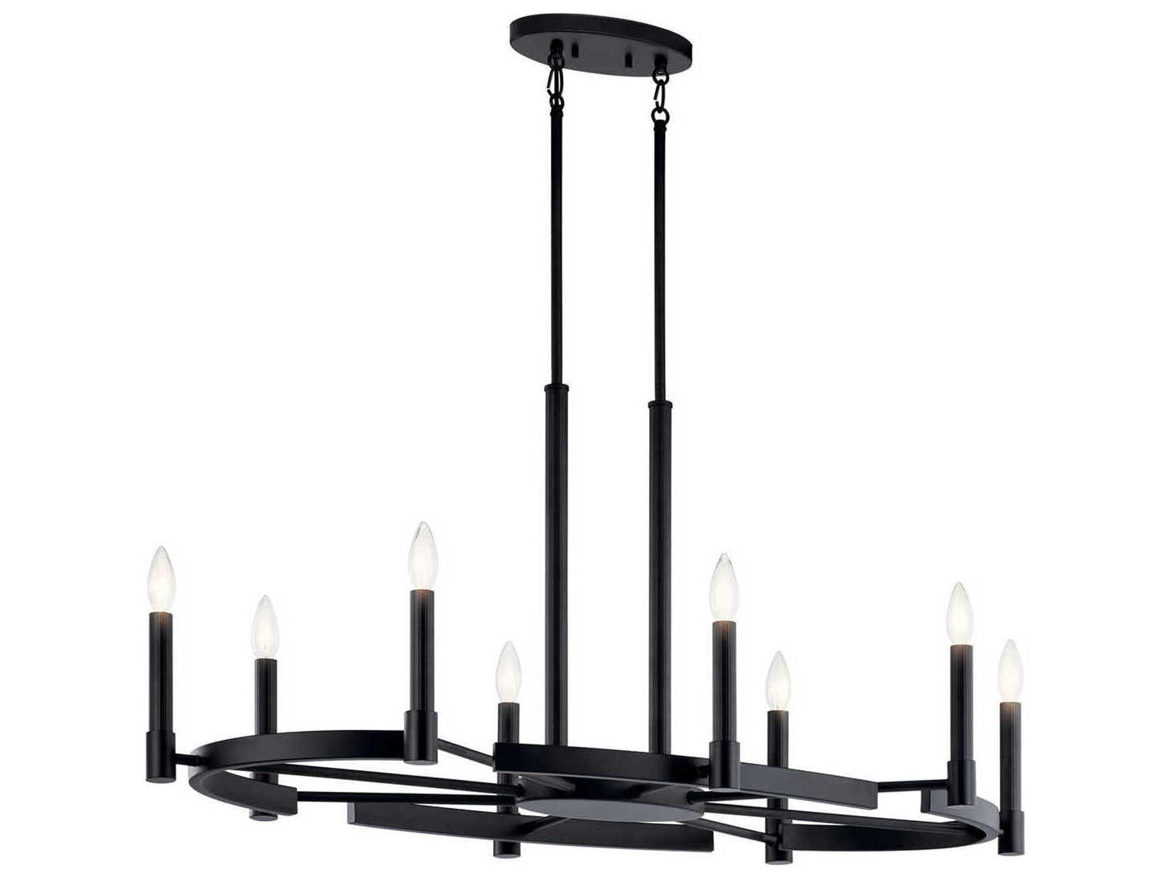 Tolani 8-Light Black Island Pendant
