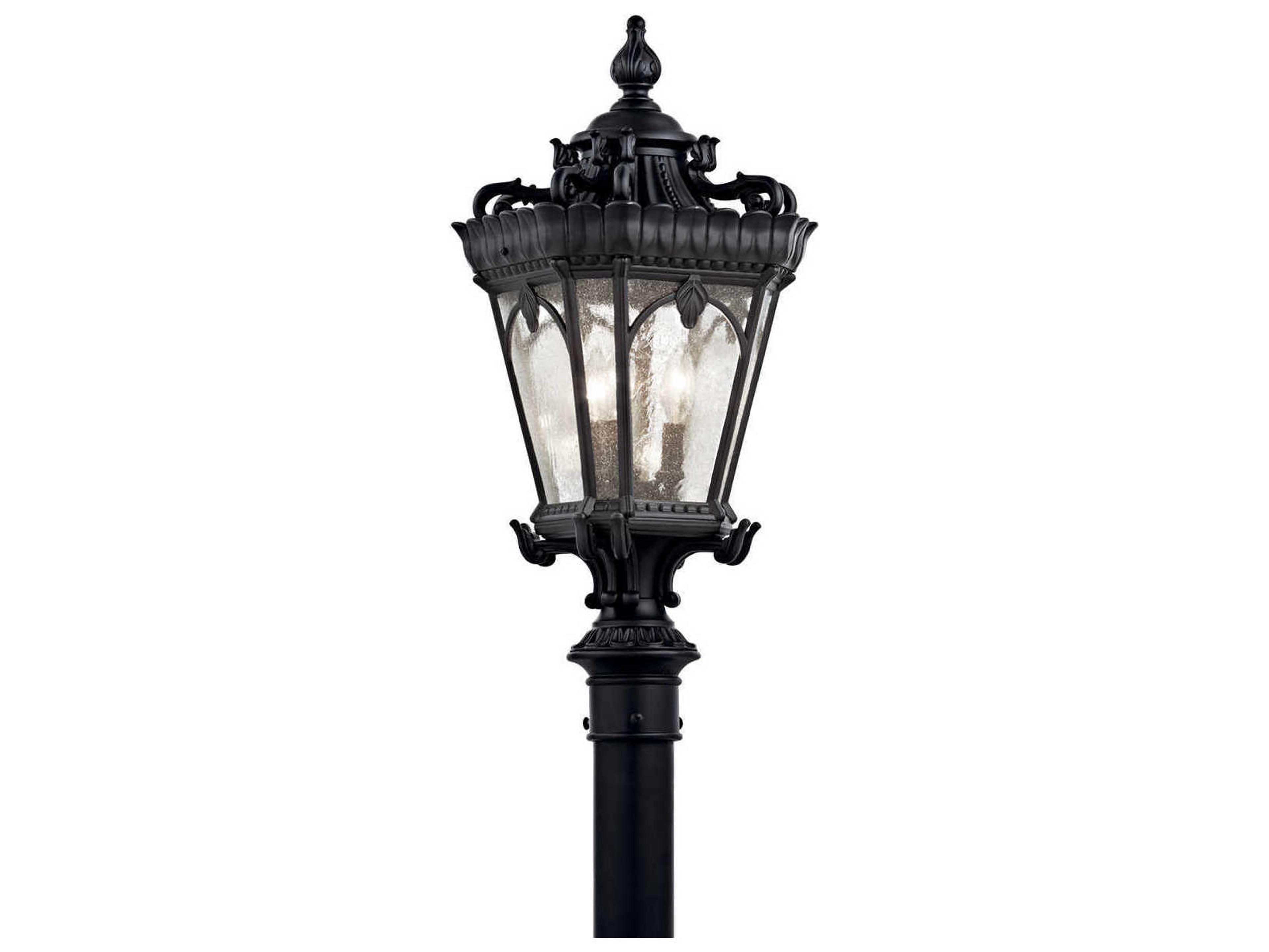 Tournai 3 - Light Glass Outdoor Post Light