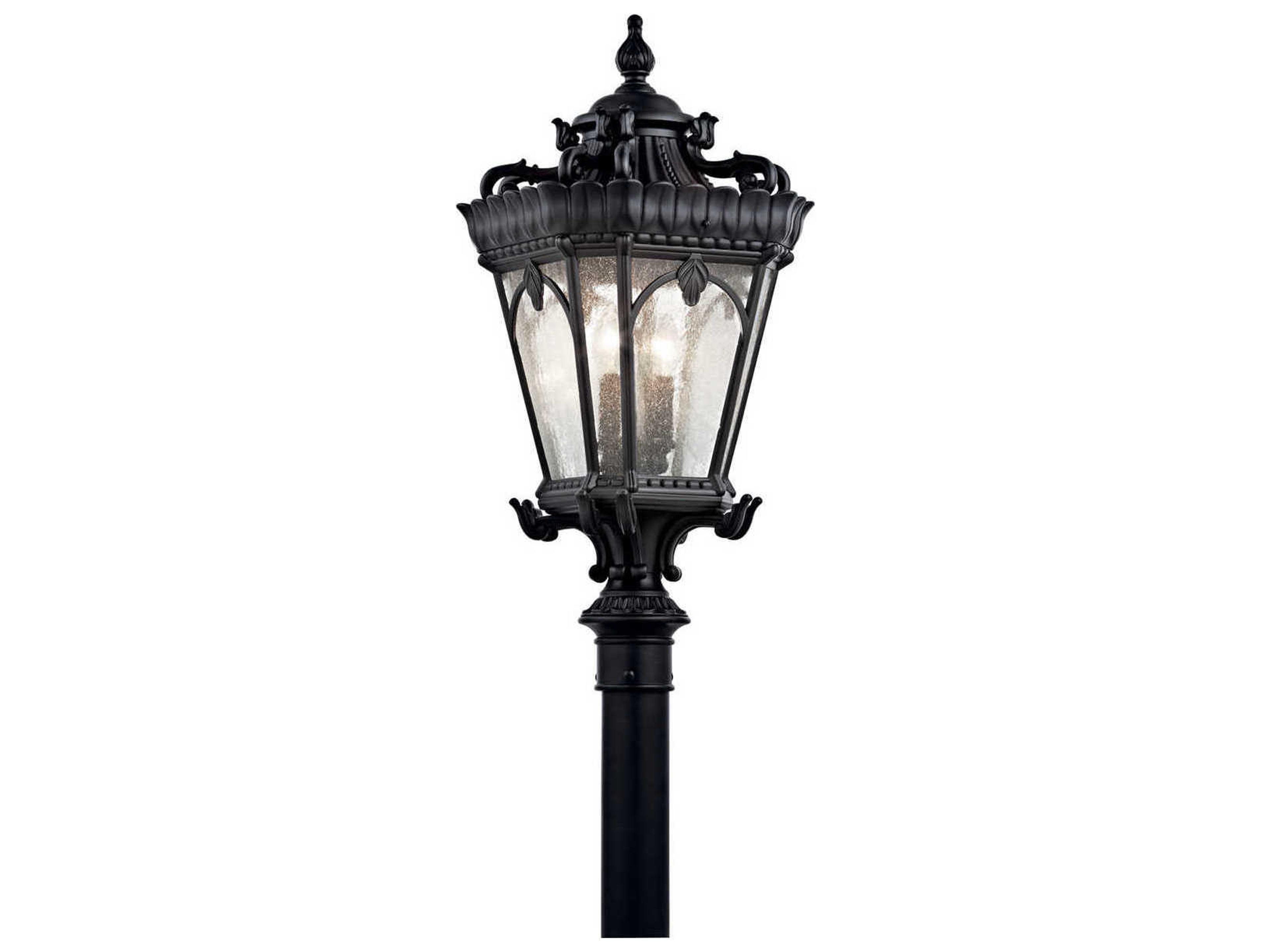 Tournai 4 - Light Glass Outdoor Post Light
