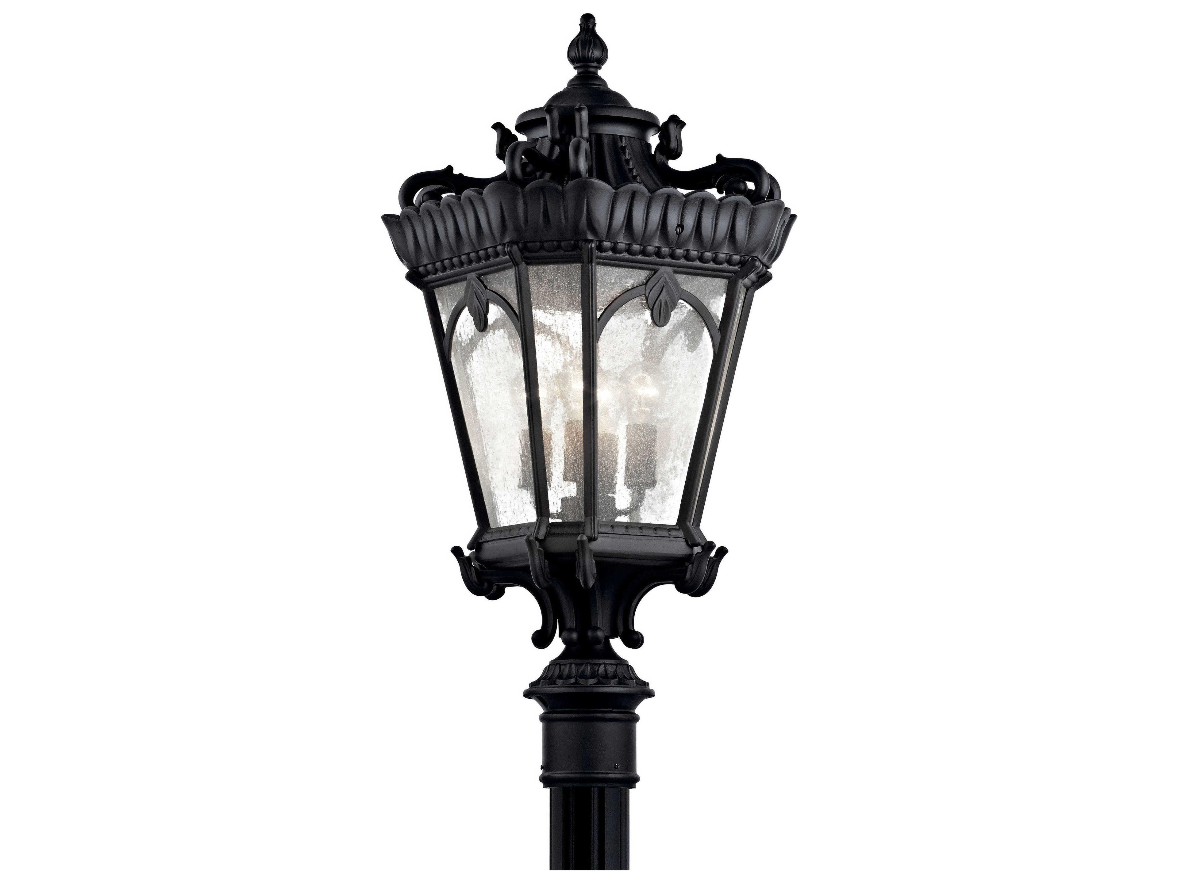 Tournai 4 - Light Glass Outdoor Post Light