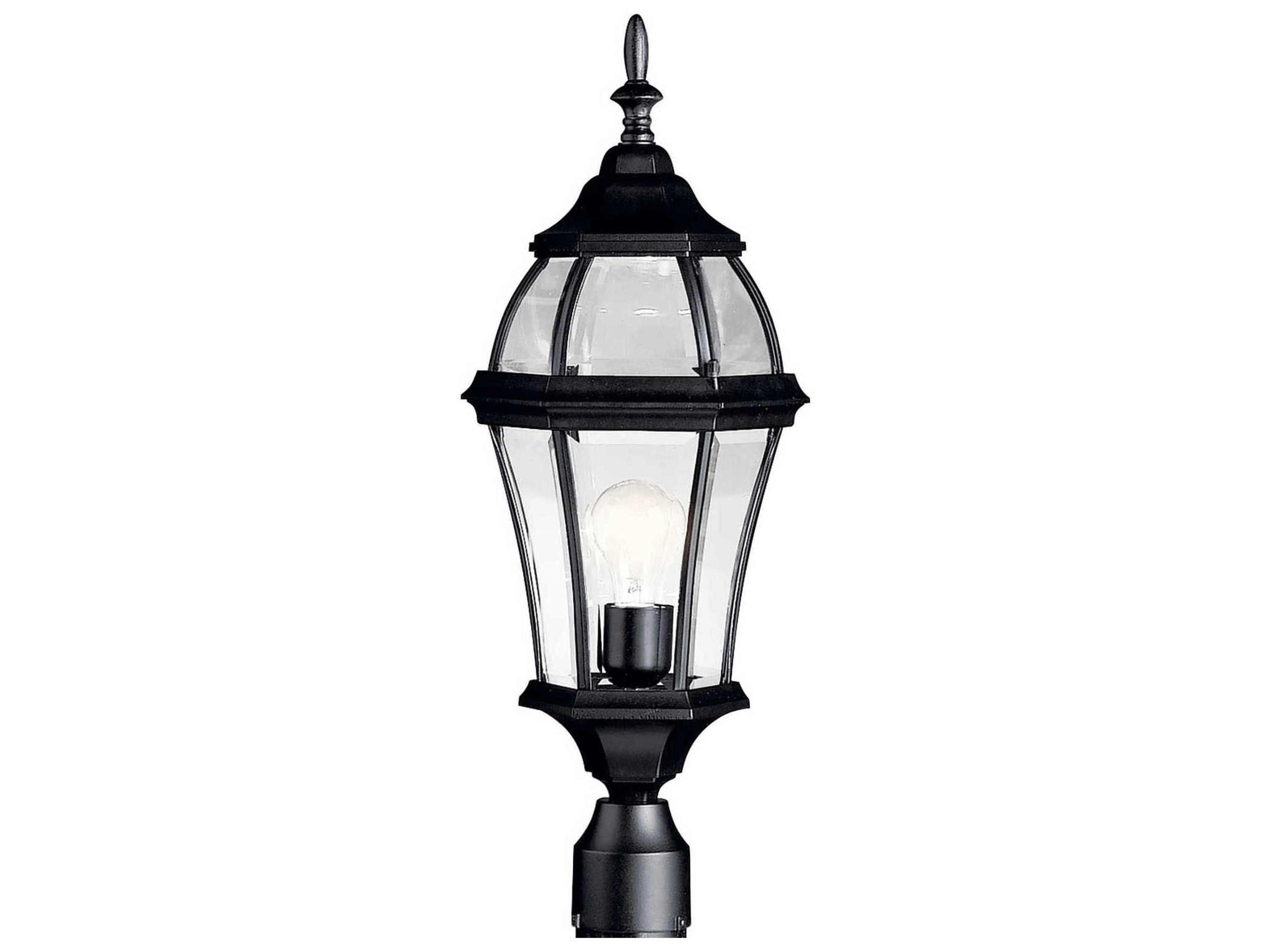 Townhouse 1 - Light Glass Outdoor Post Light