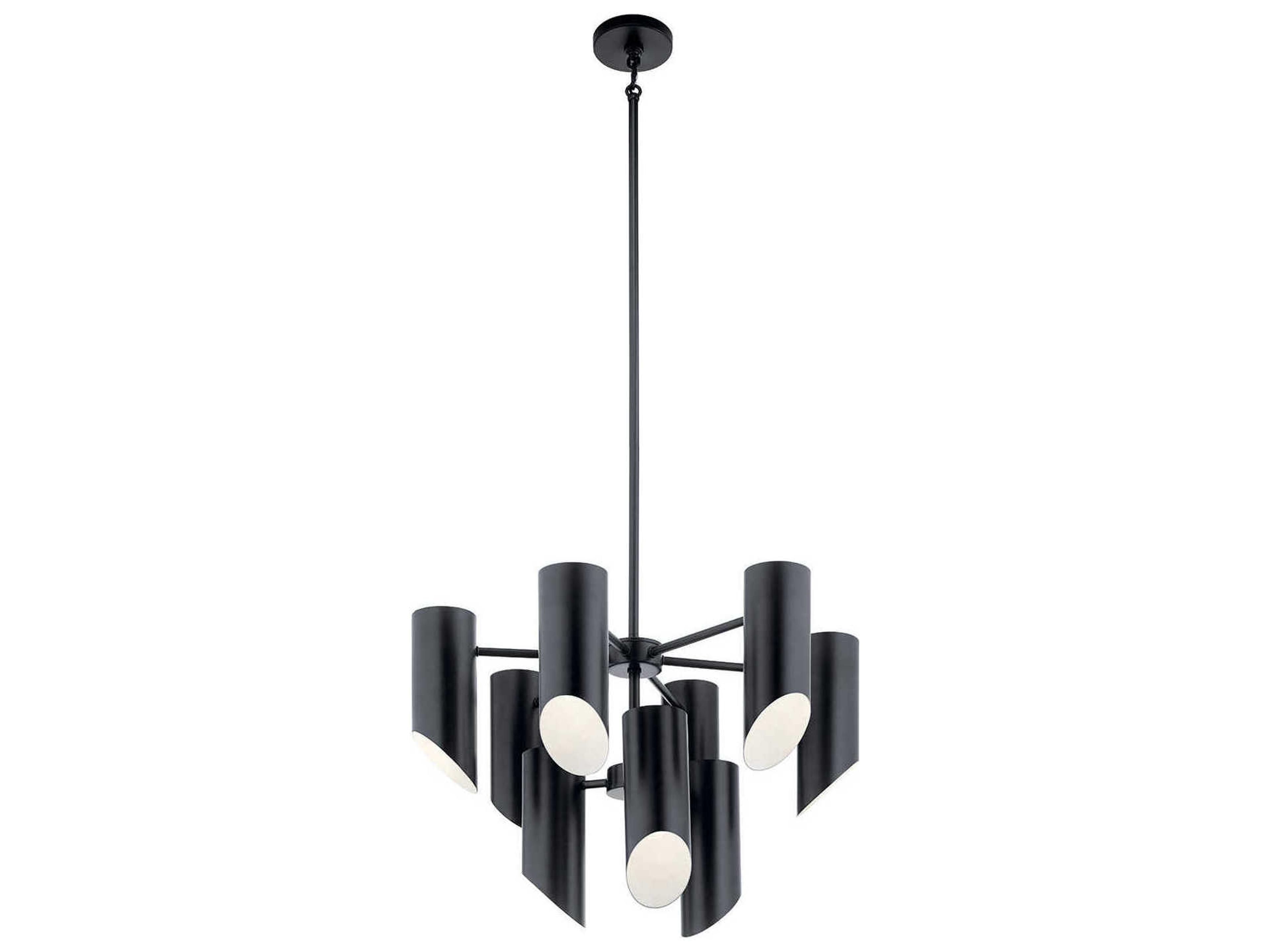Trentino 9-Light Black Cylinder Chandelier