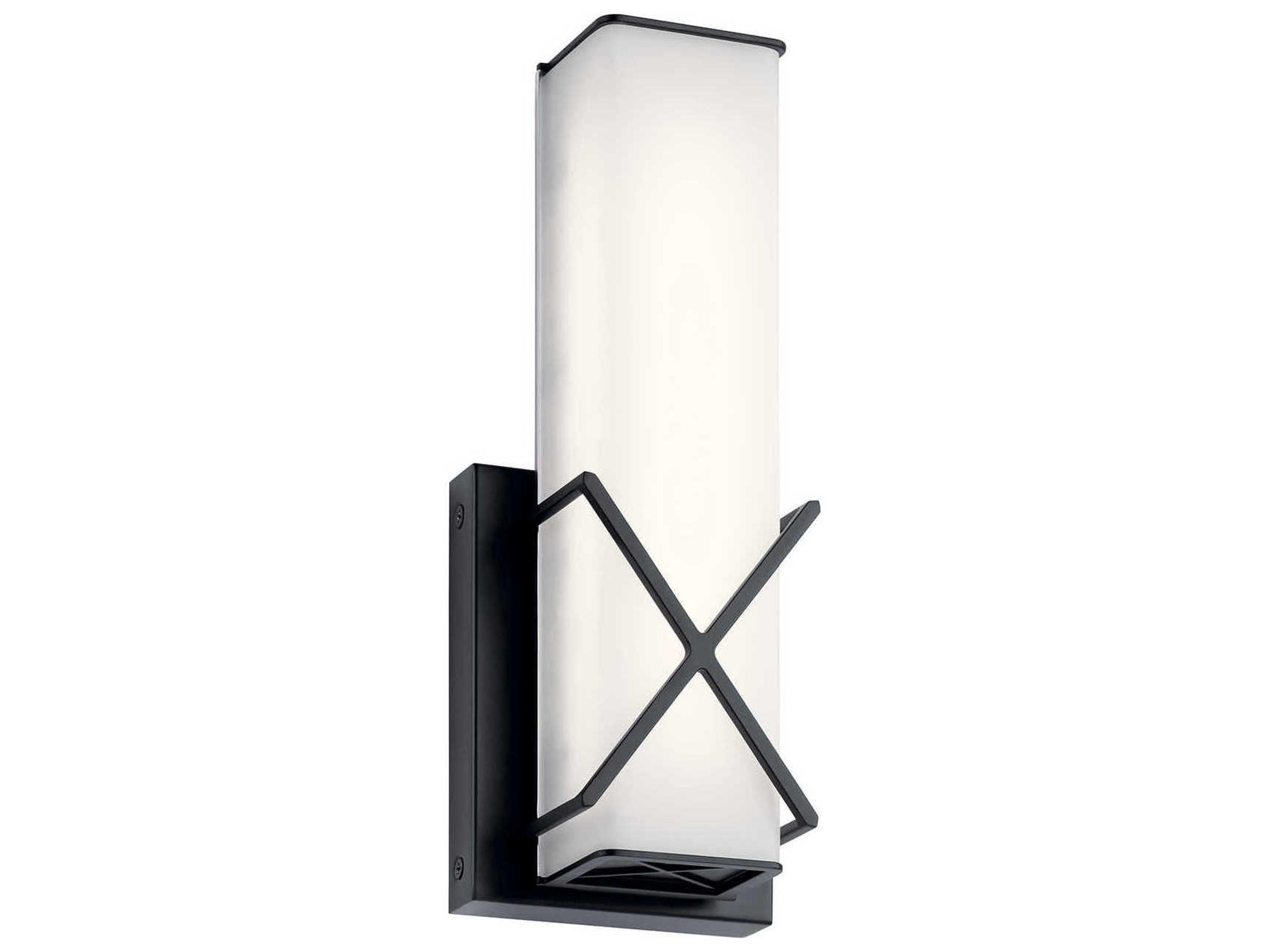 Trinsic 1-Light Matte Black Glass LED Wall Sconce