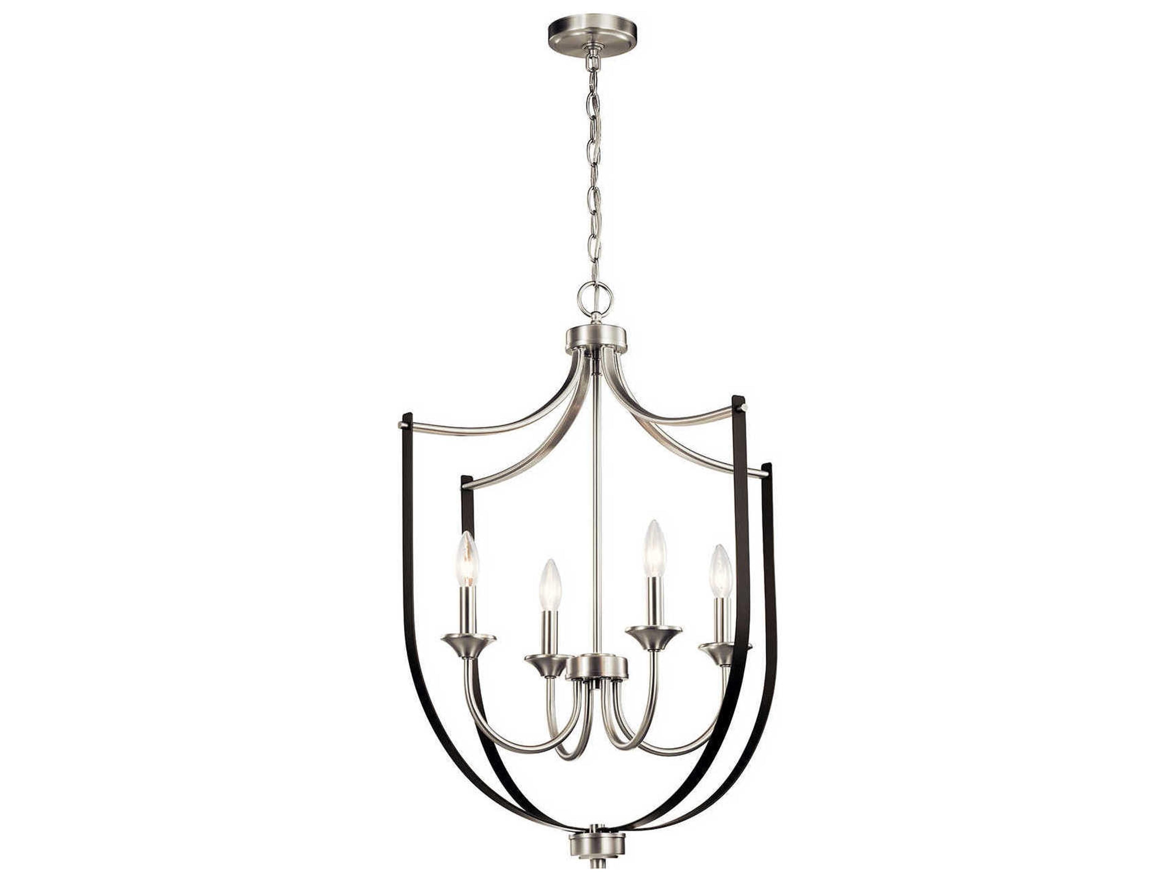 Tula 4-Light Brushed Nickel Candelabra Chandelier