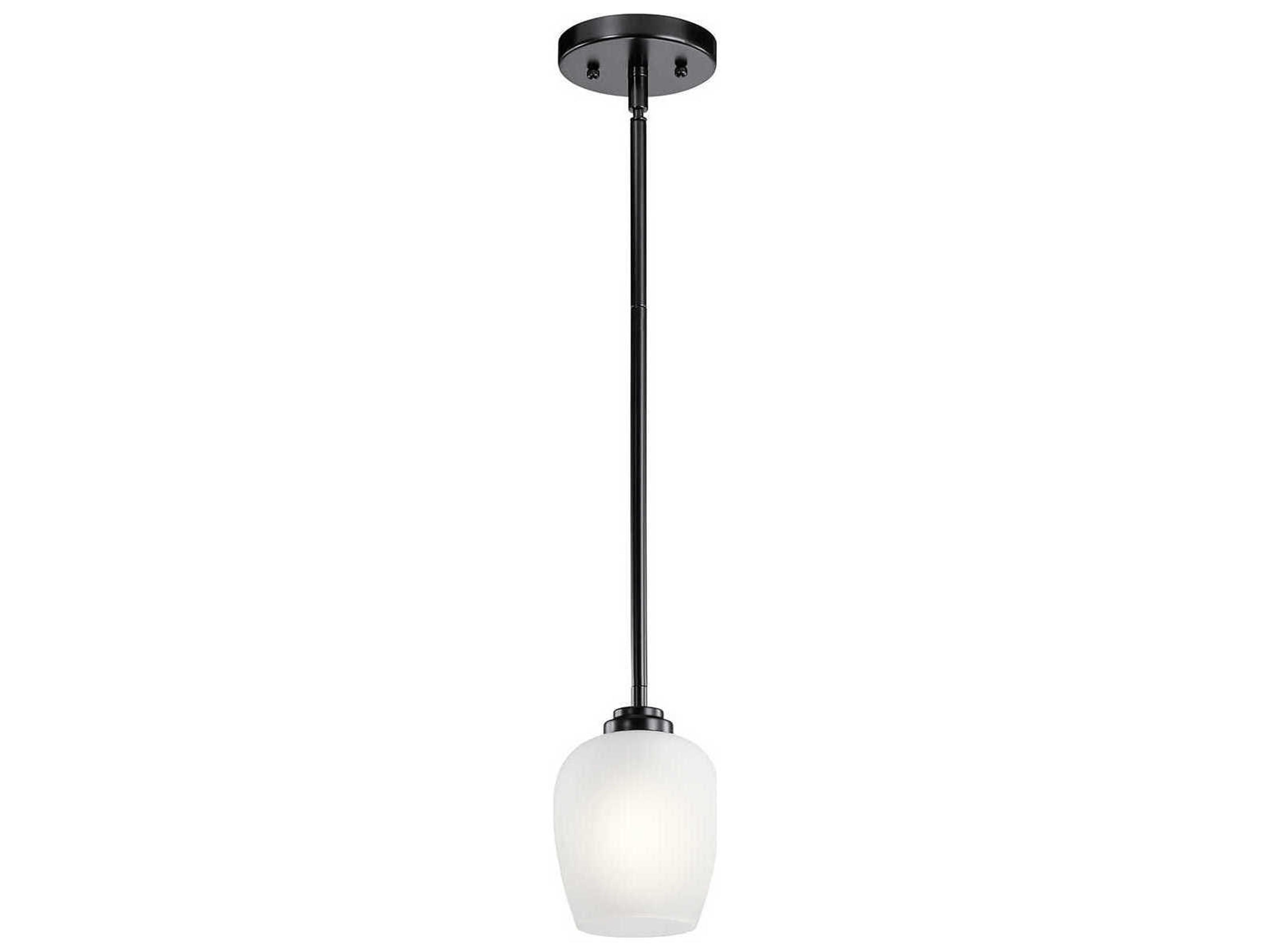 Valserrano 1-Light Black Glass Geometric Mini Pendant