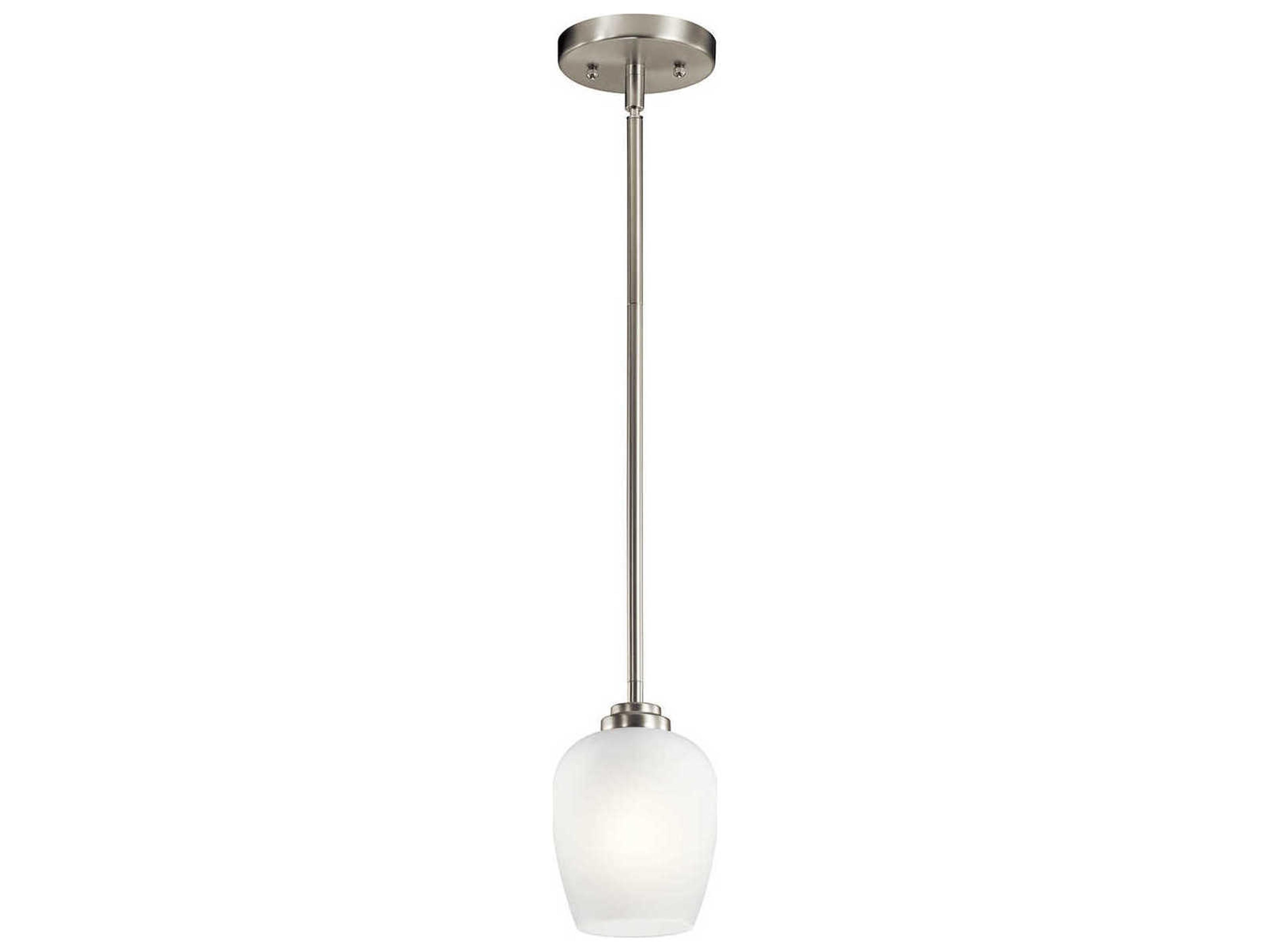 Valserrano 1-Light Brushed Nickel Glass Geometric Mini Pendant