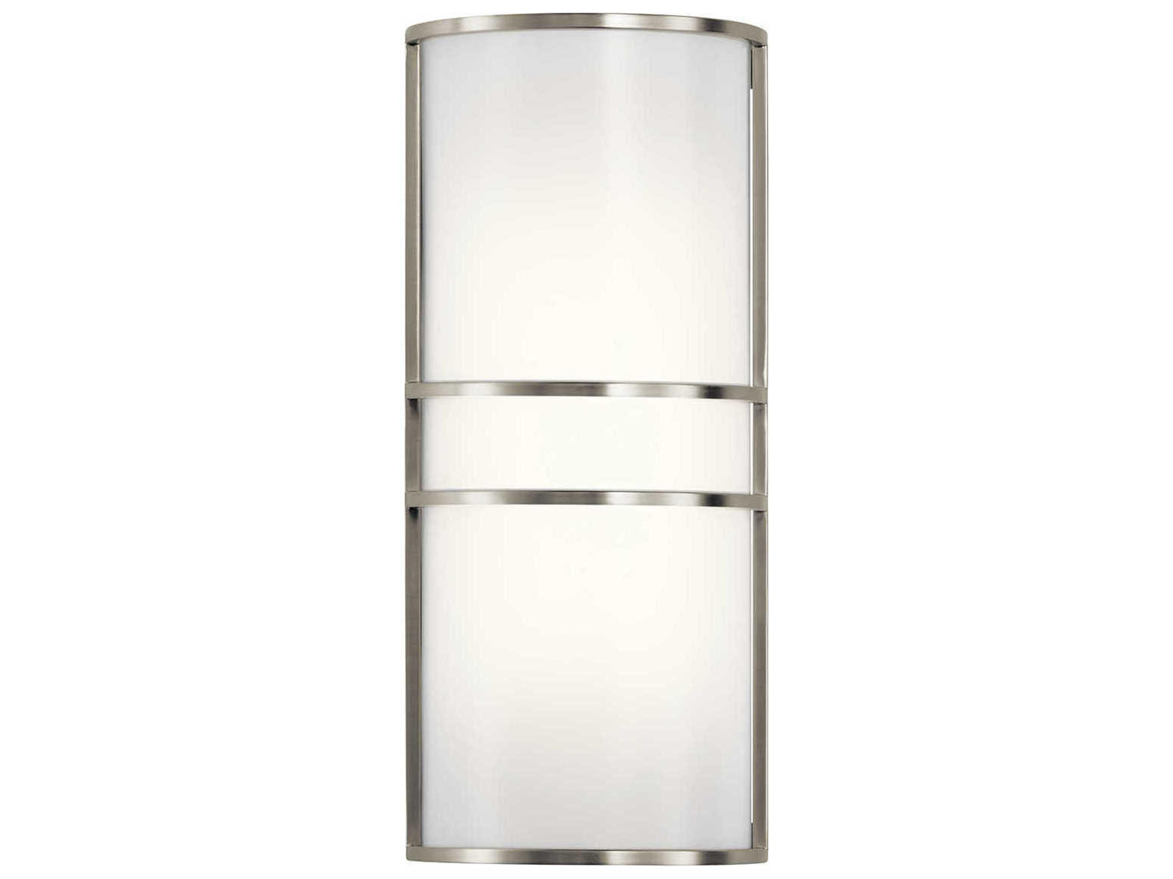 2-Light Brushed Nickel LED Wall Sconce