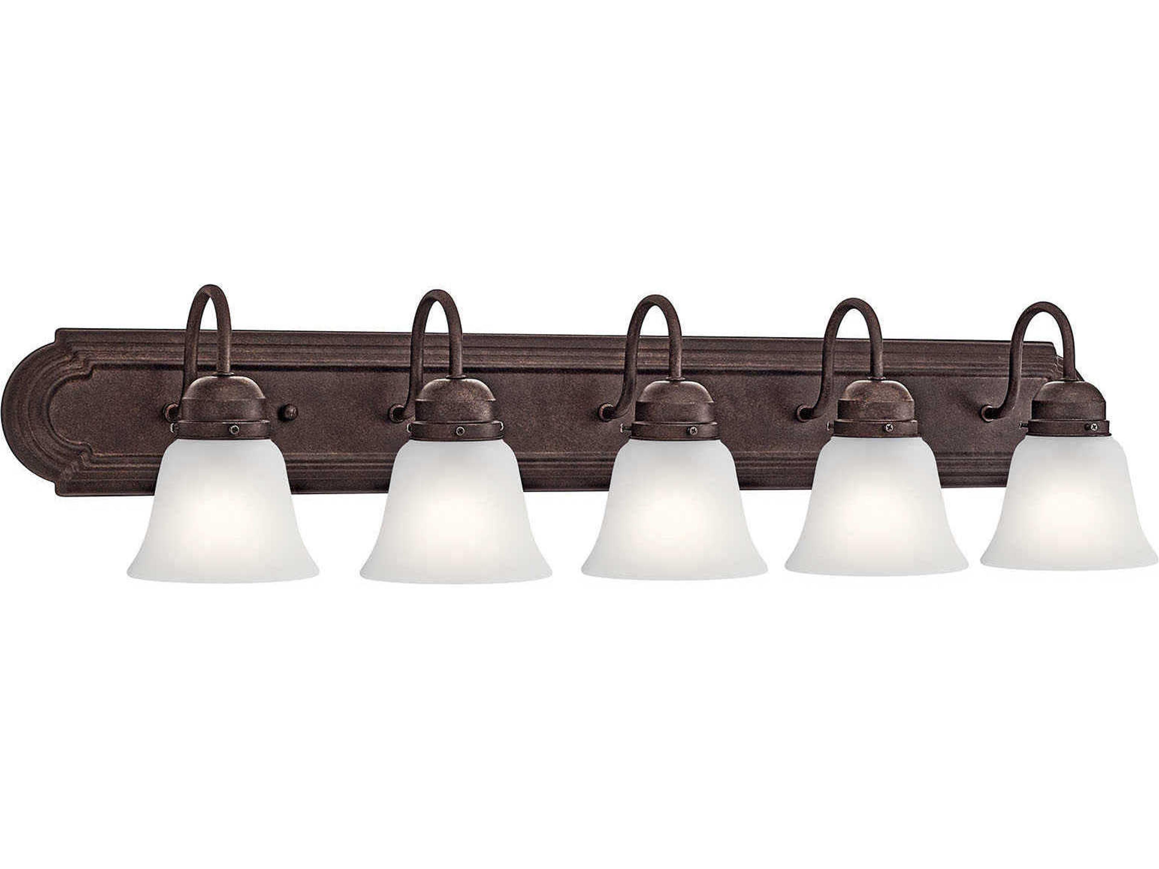 5-Light Tannery Bronze Glass Vanity Light