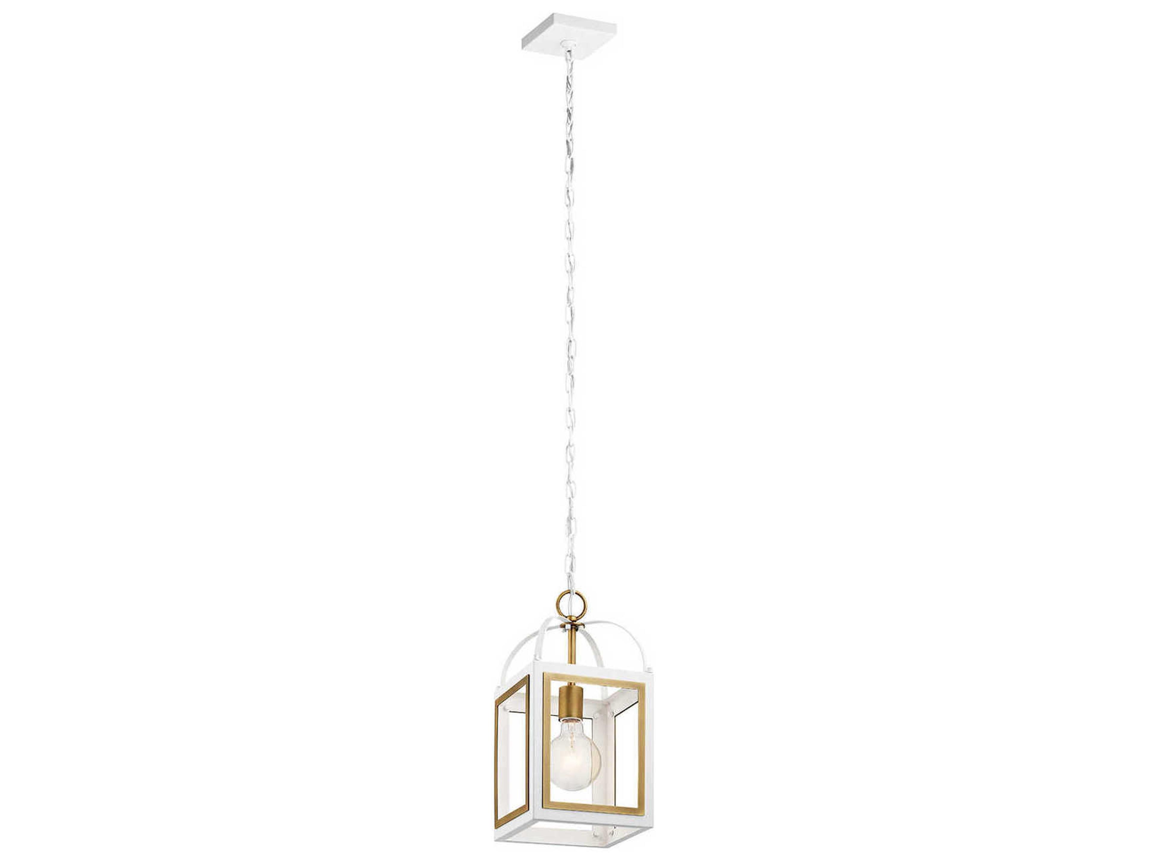 Vath 1-Light White Natural Brass Mini Pendant