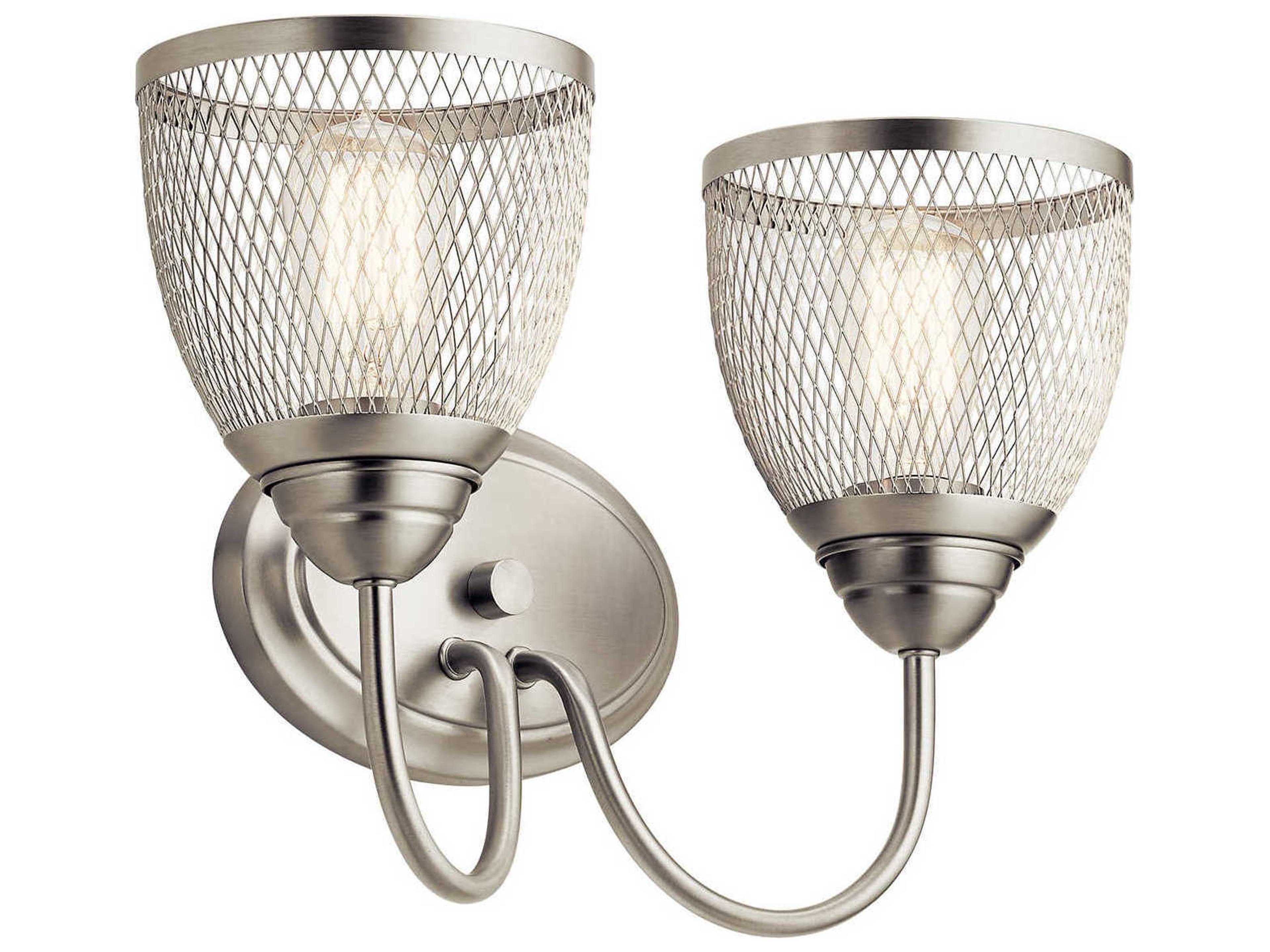 Voclain 2-Light Brushed Nickel Vanity Light