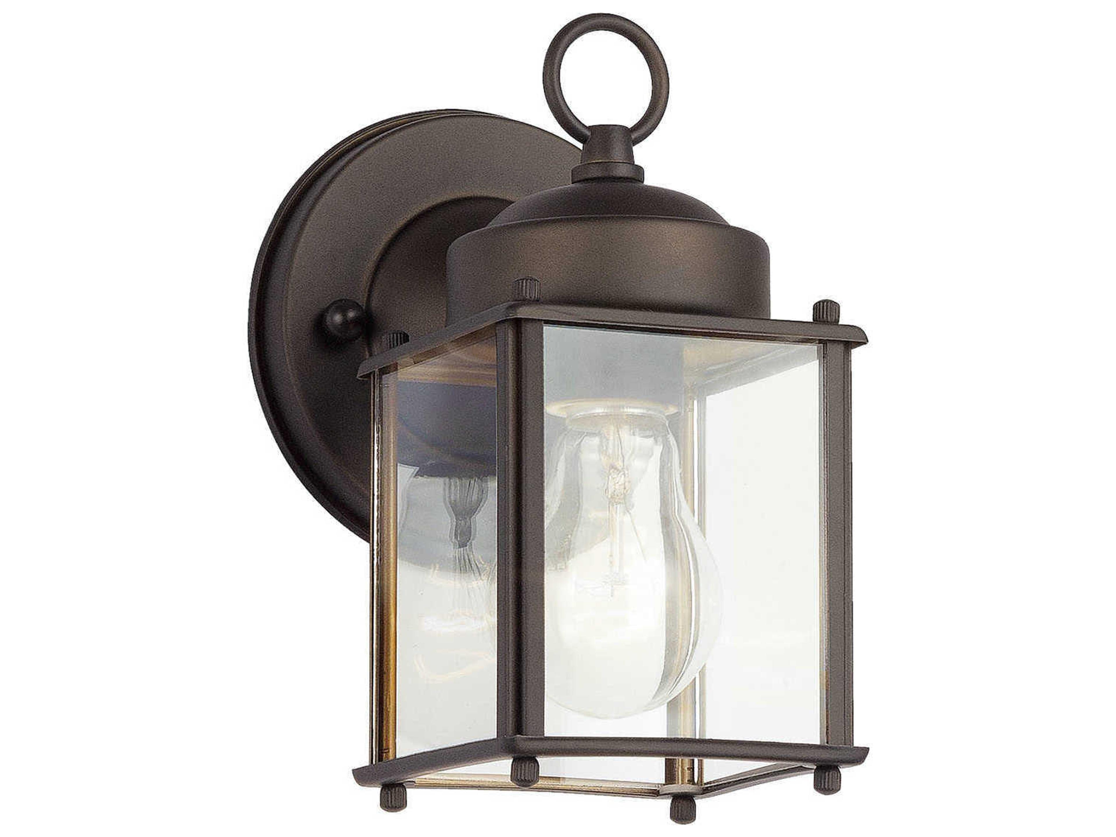 1 - Light Glass Outdoor Wall Light