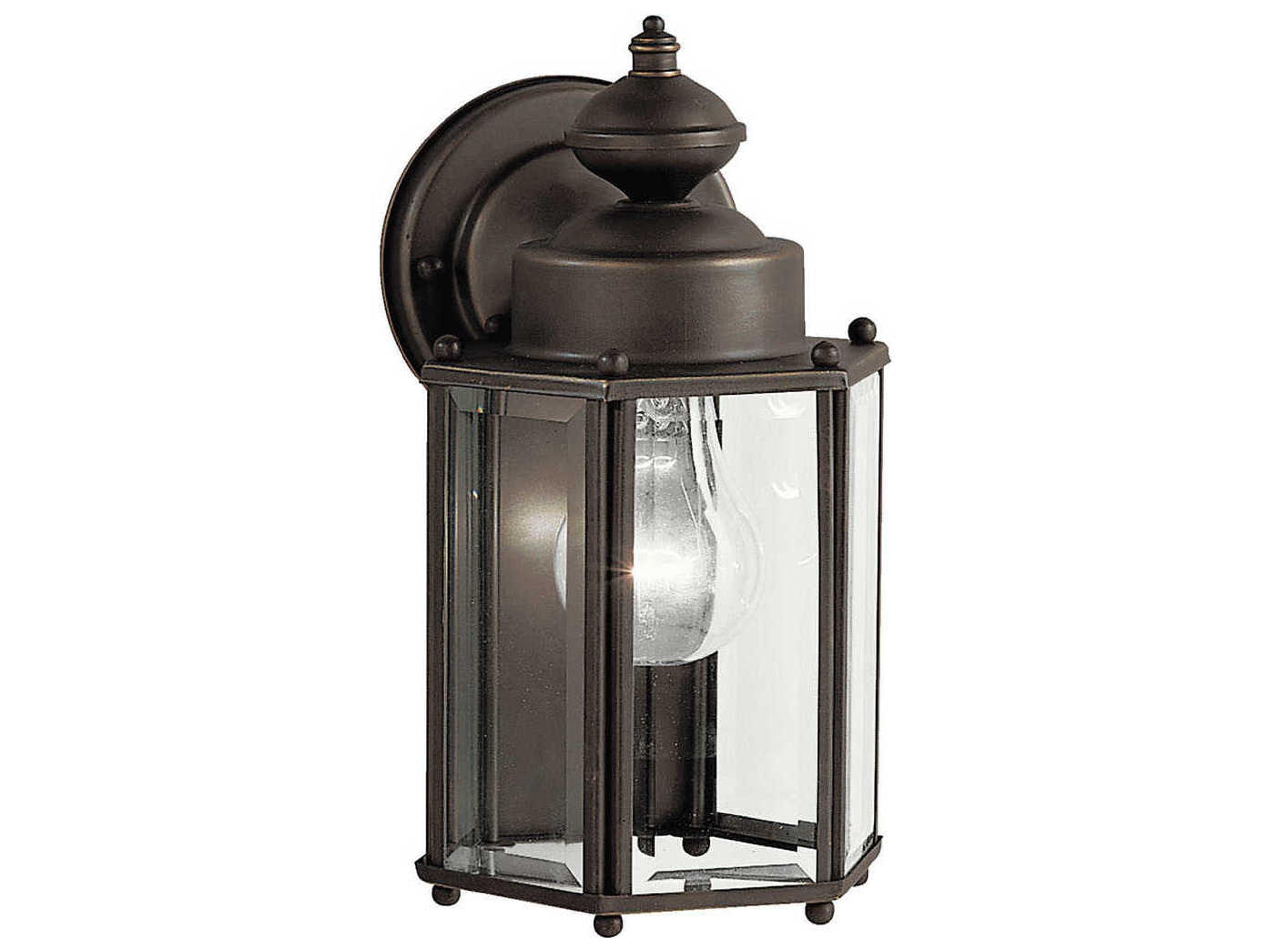 1 - Light Glass Outdoor Wall Light