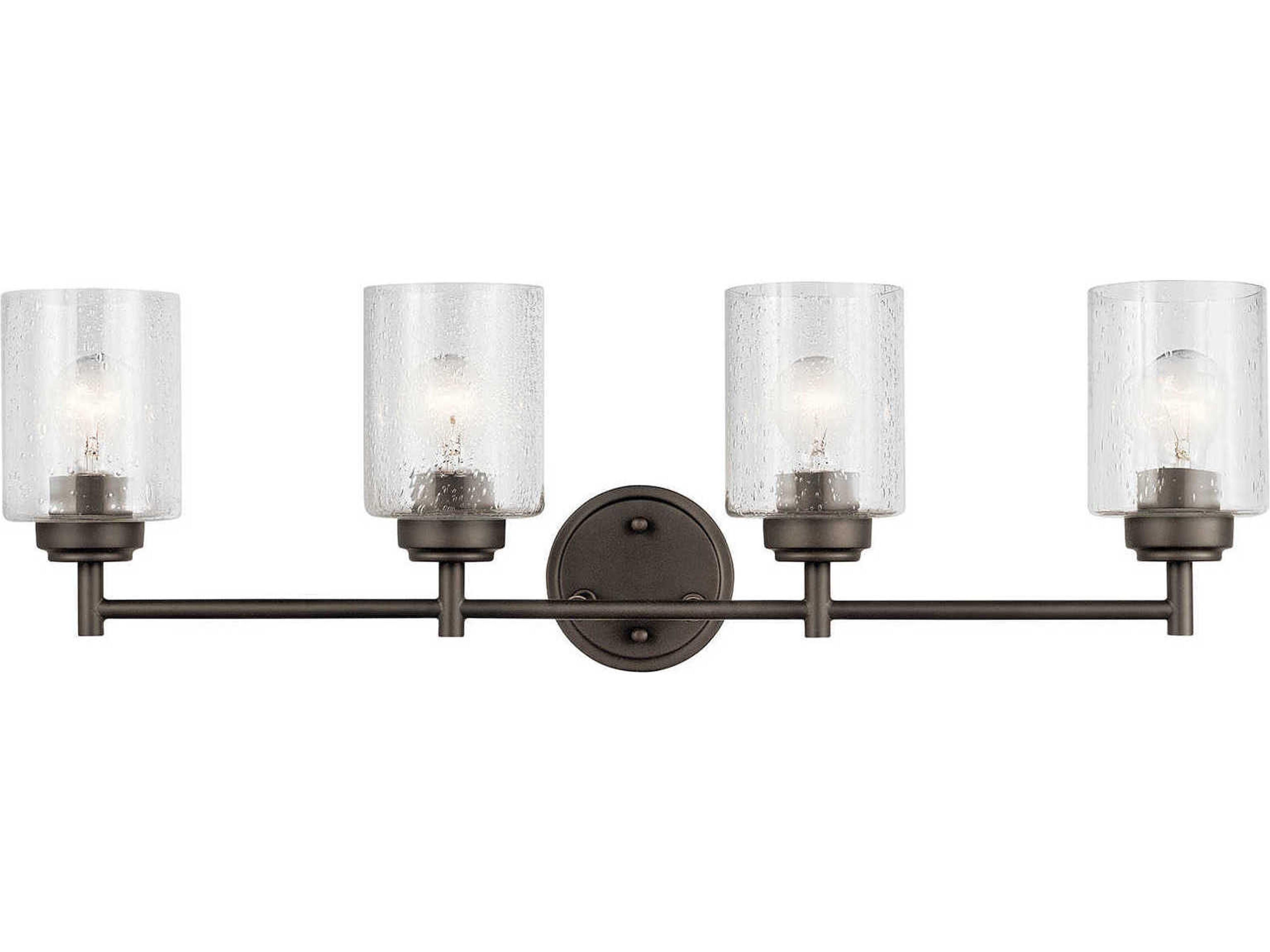 Winslow 4-Light Olde Bronze Glass Vanity Light