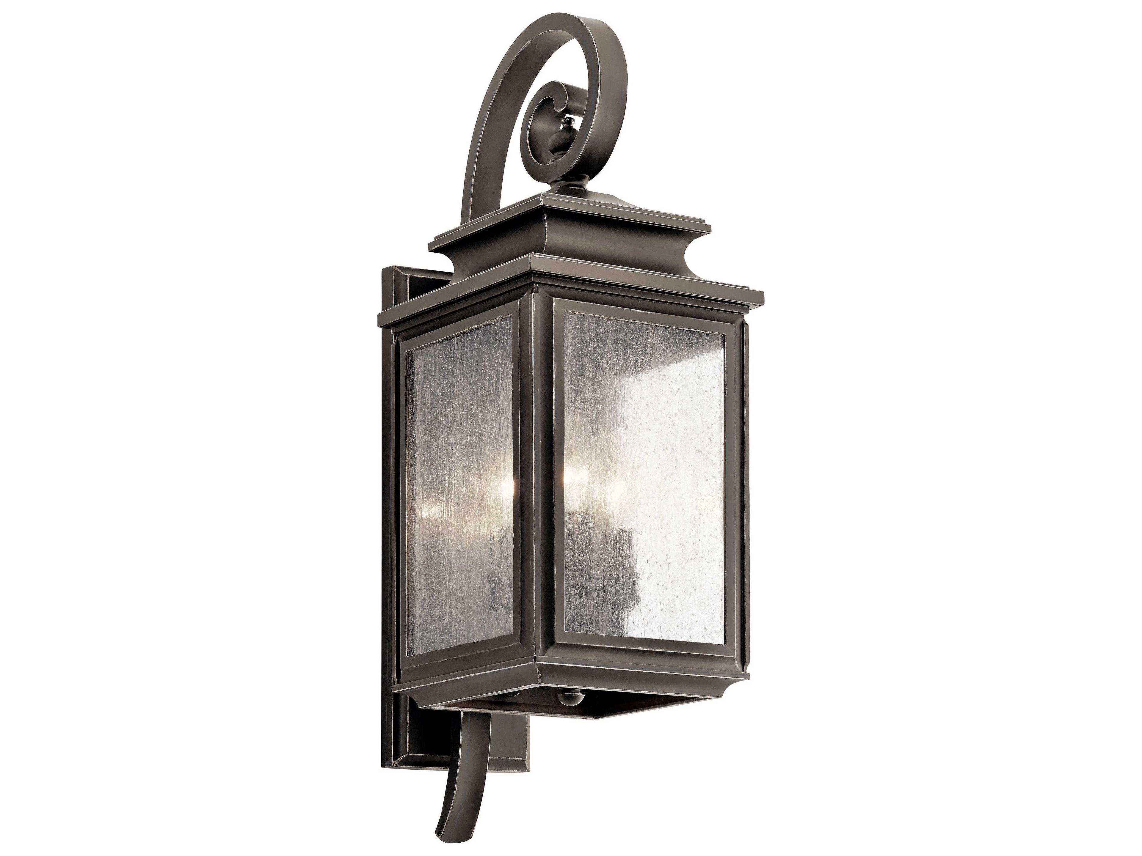 Wiscombe Park 3 - Light Glass Outdoor Wall Light