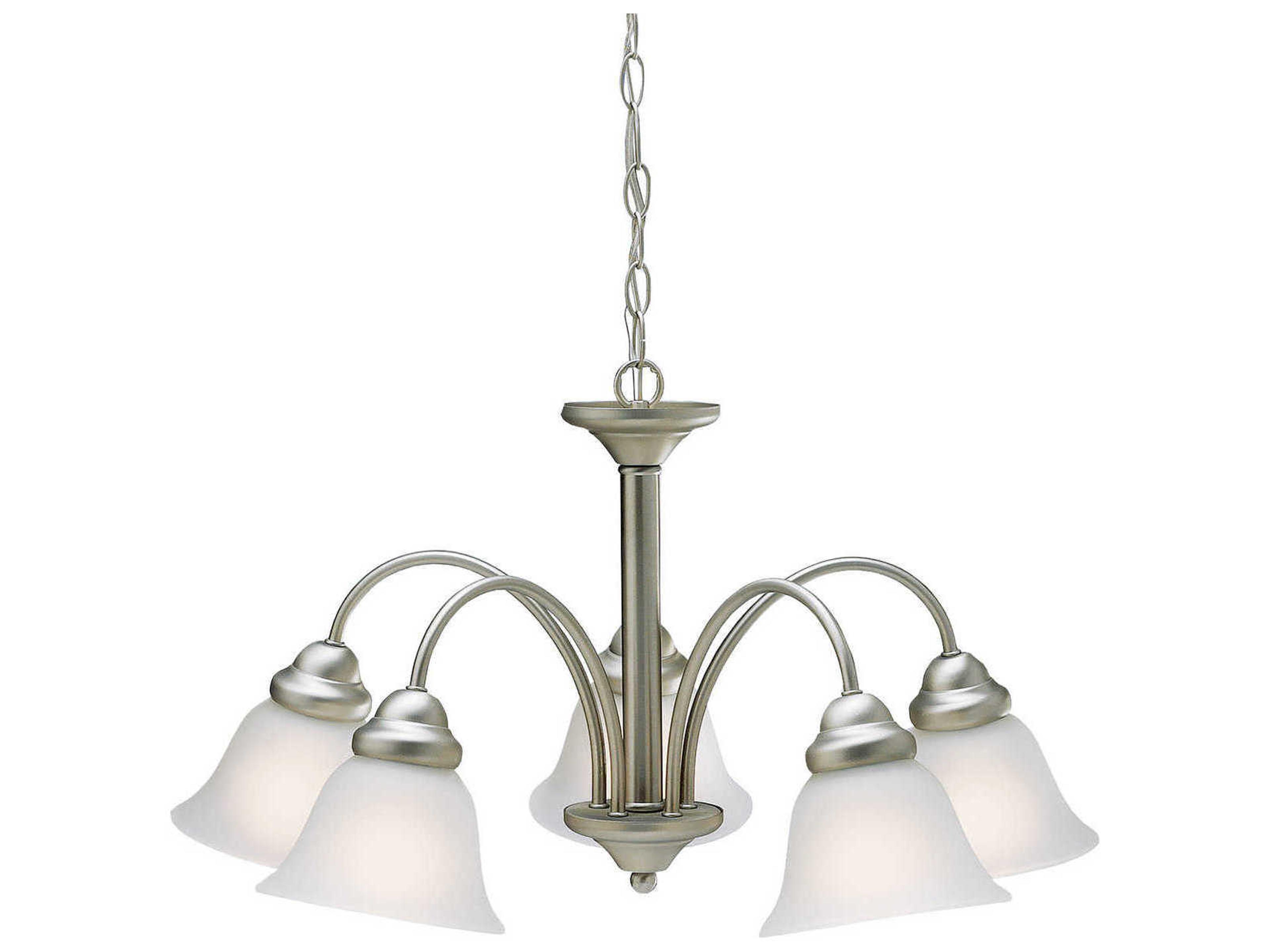 Kichler Wynberg 5-Light Brushed Nickel Glass Bell Chandelier