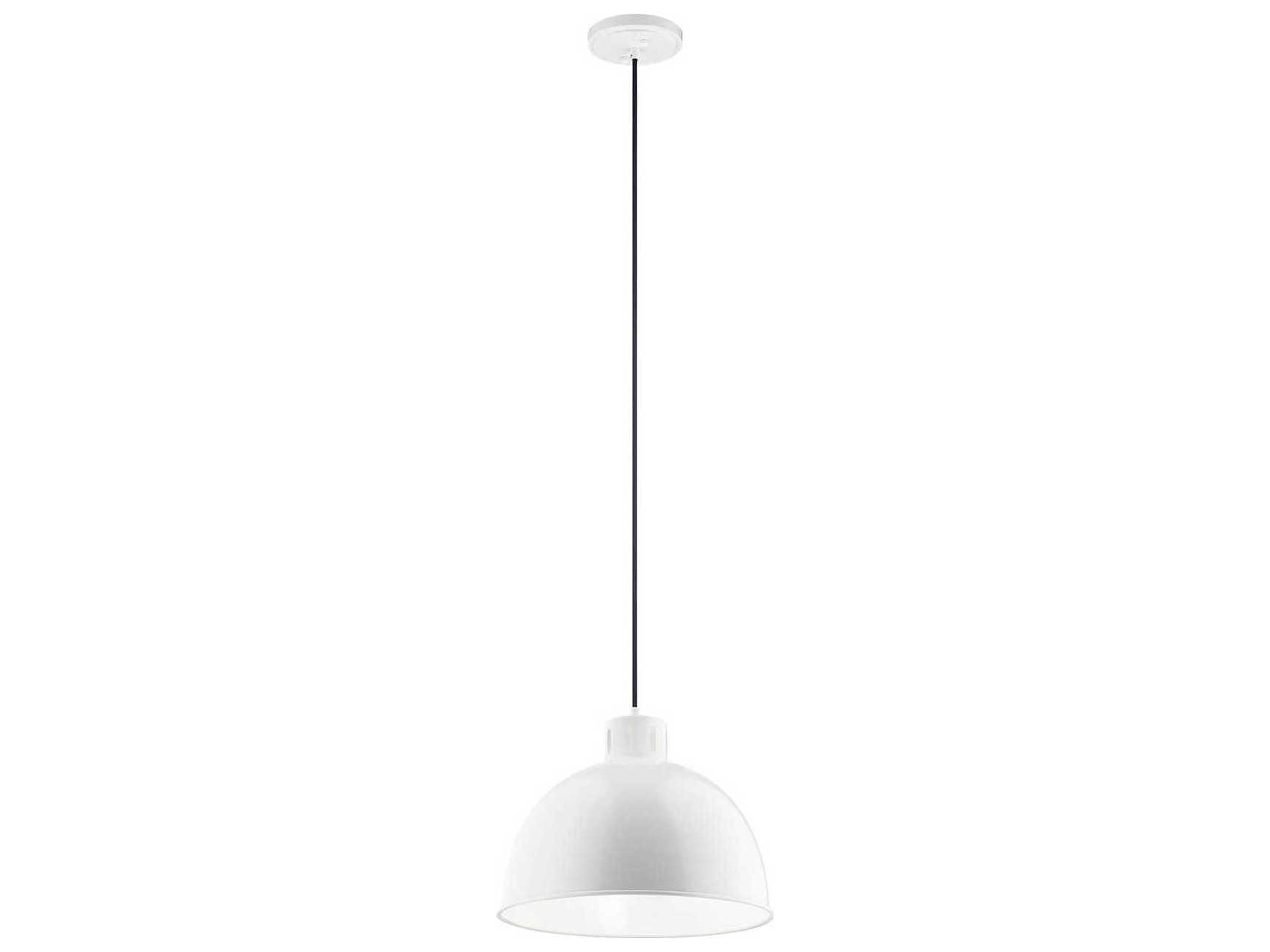 Zailey 1-Light White Dome Pendant