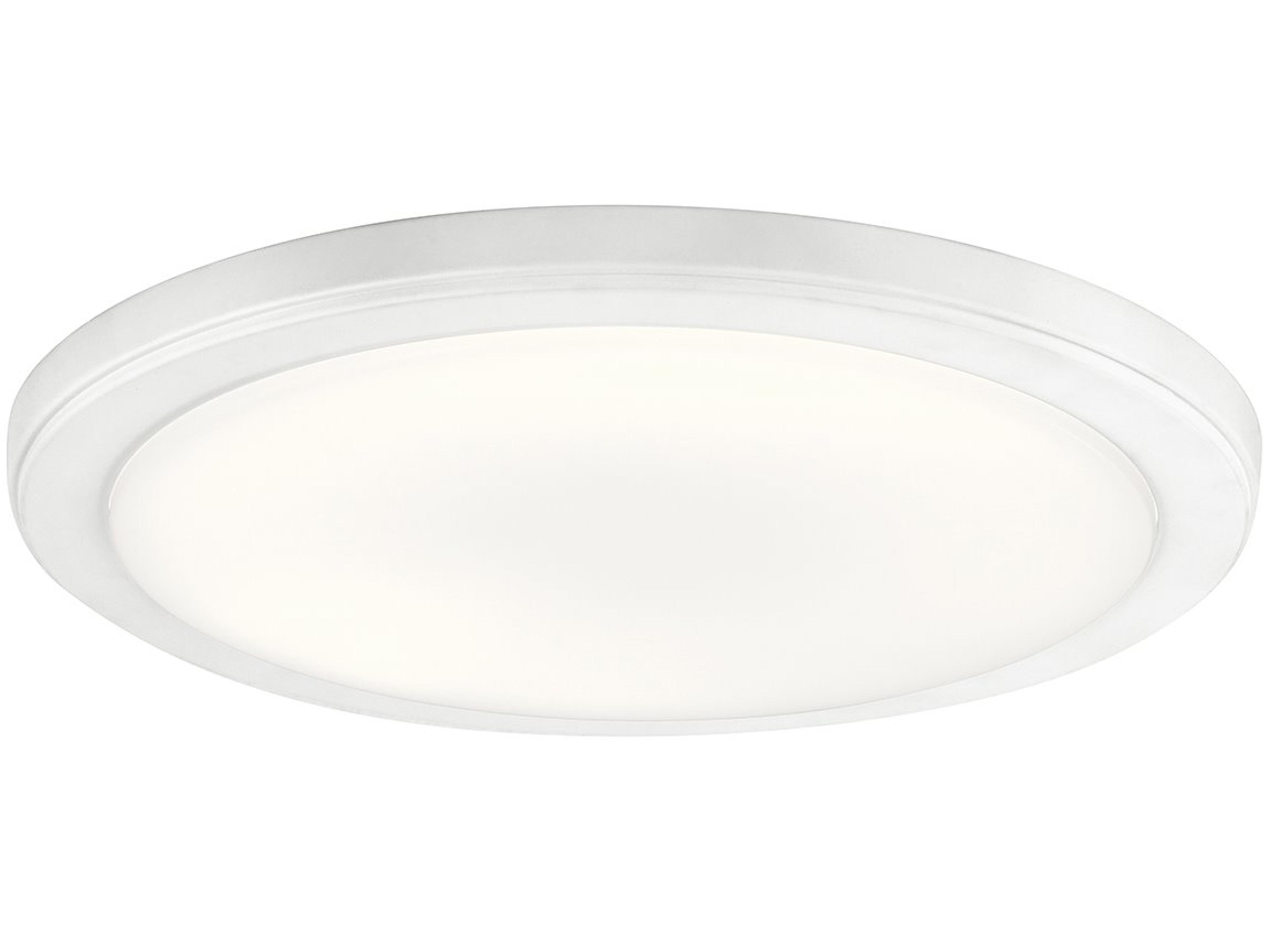 Zeo White LED Round Flush Mount