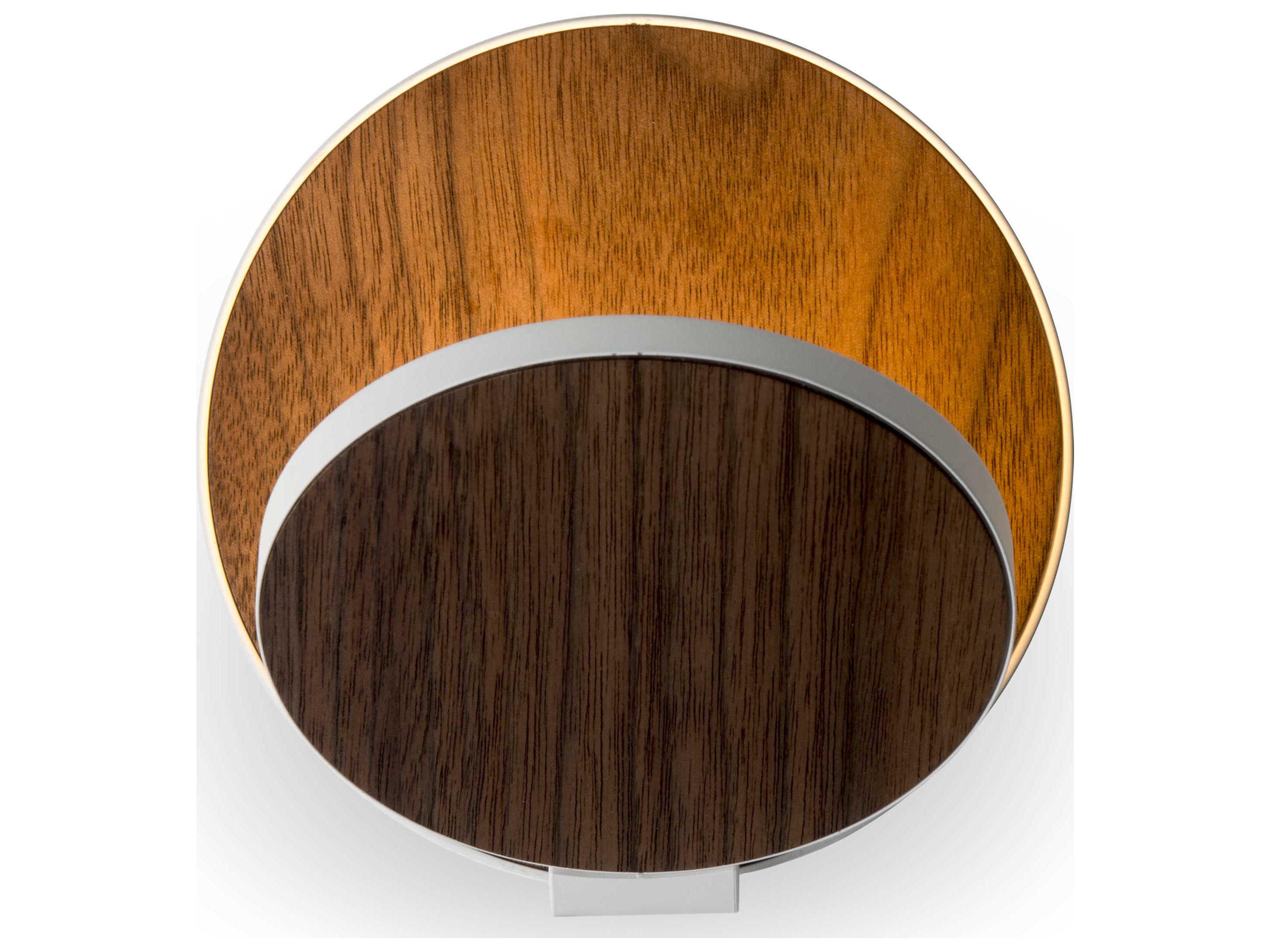 Gravy LED Wall Sconce Matte White and Oiled Walnut