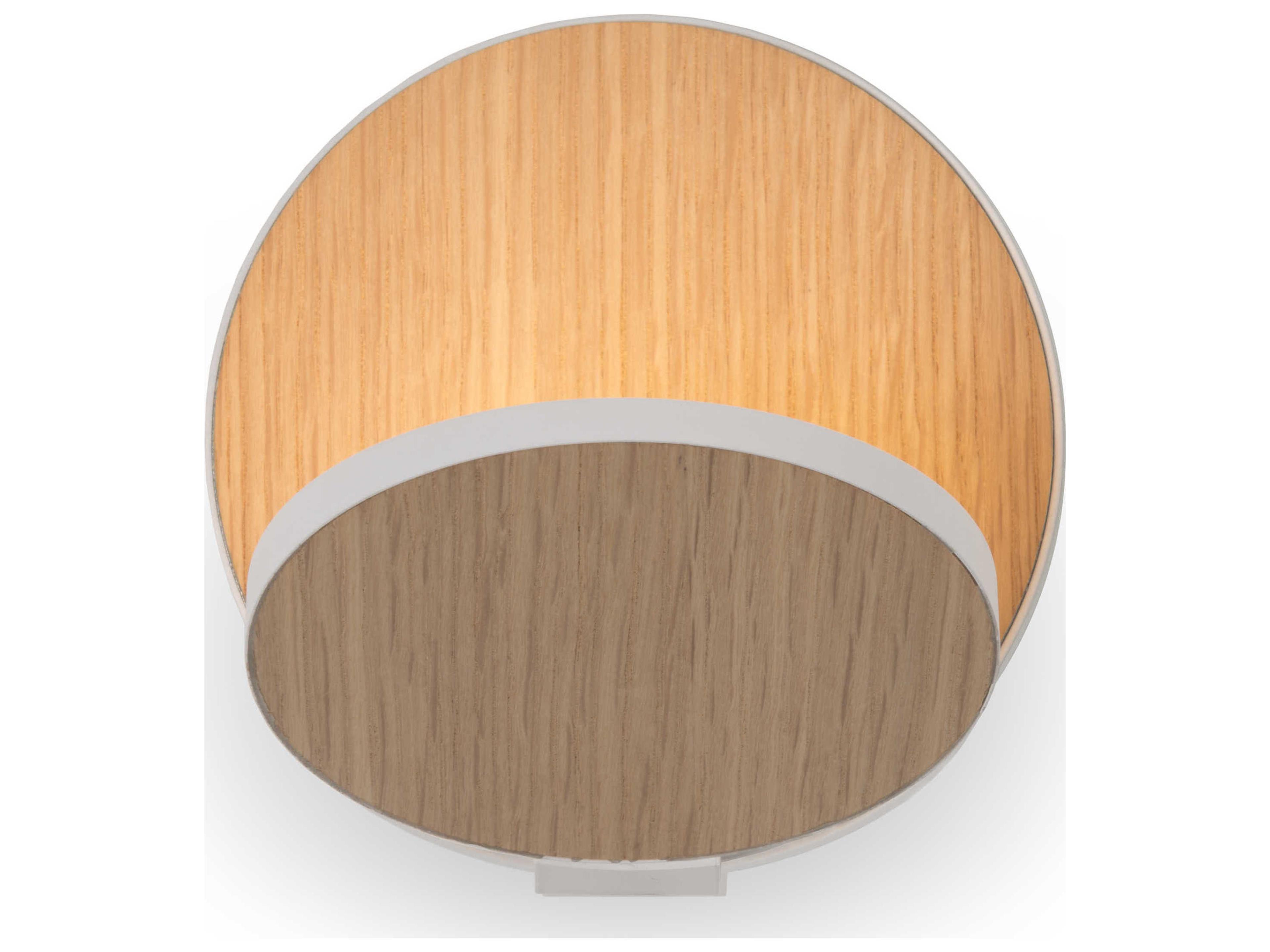 Gravy Wall Sconce in Matte White and White Oak