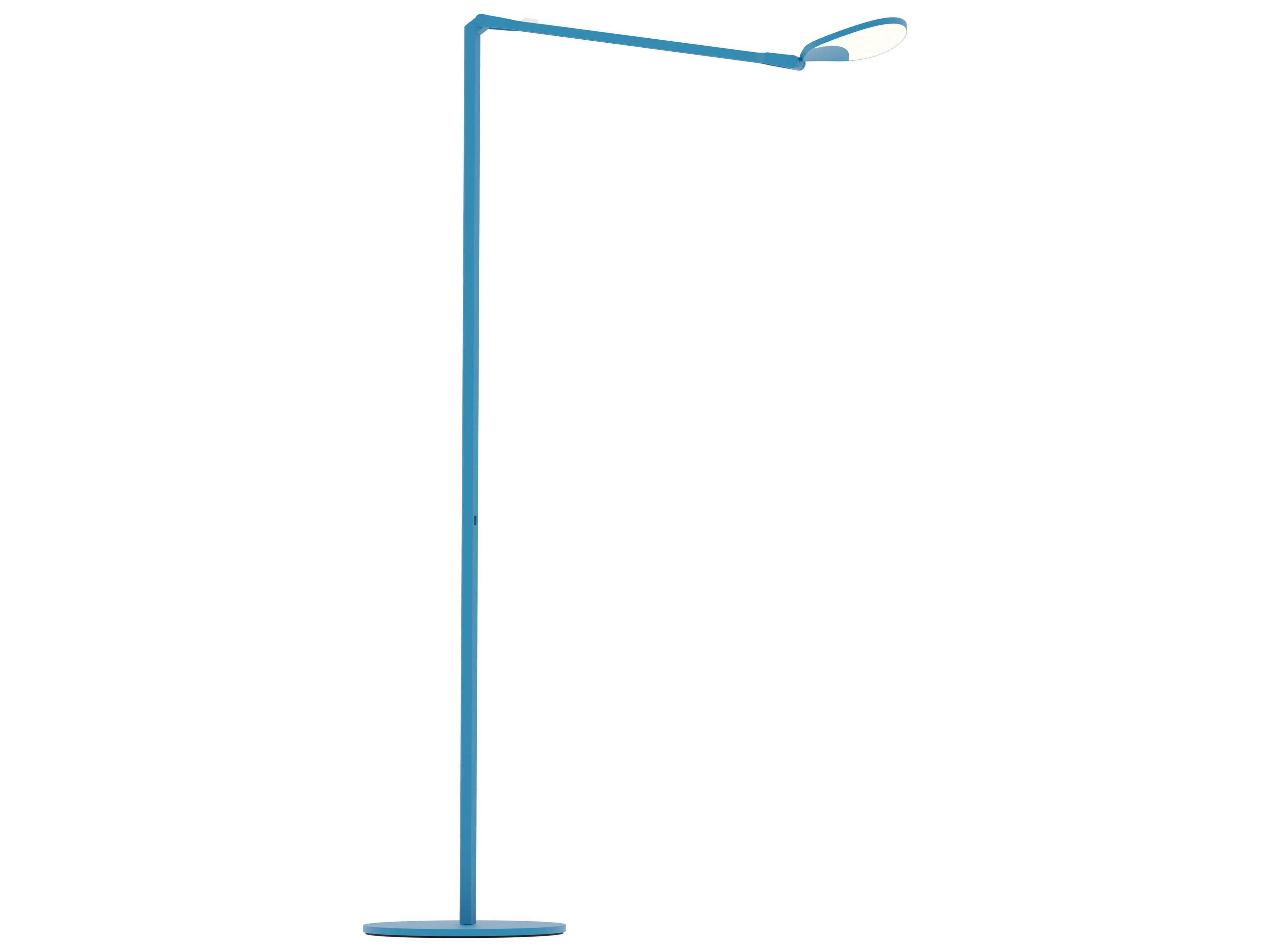 Splitty Floor Lamp in Matte Pacific Blue with USB Port