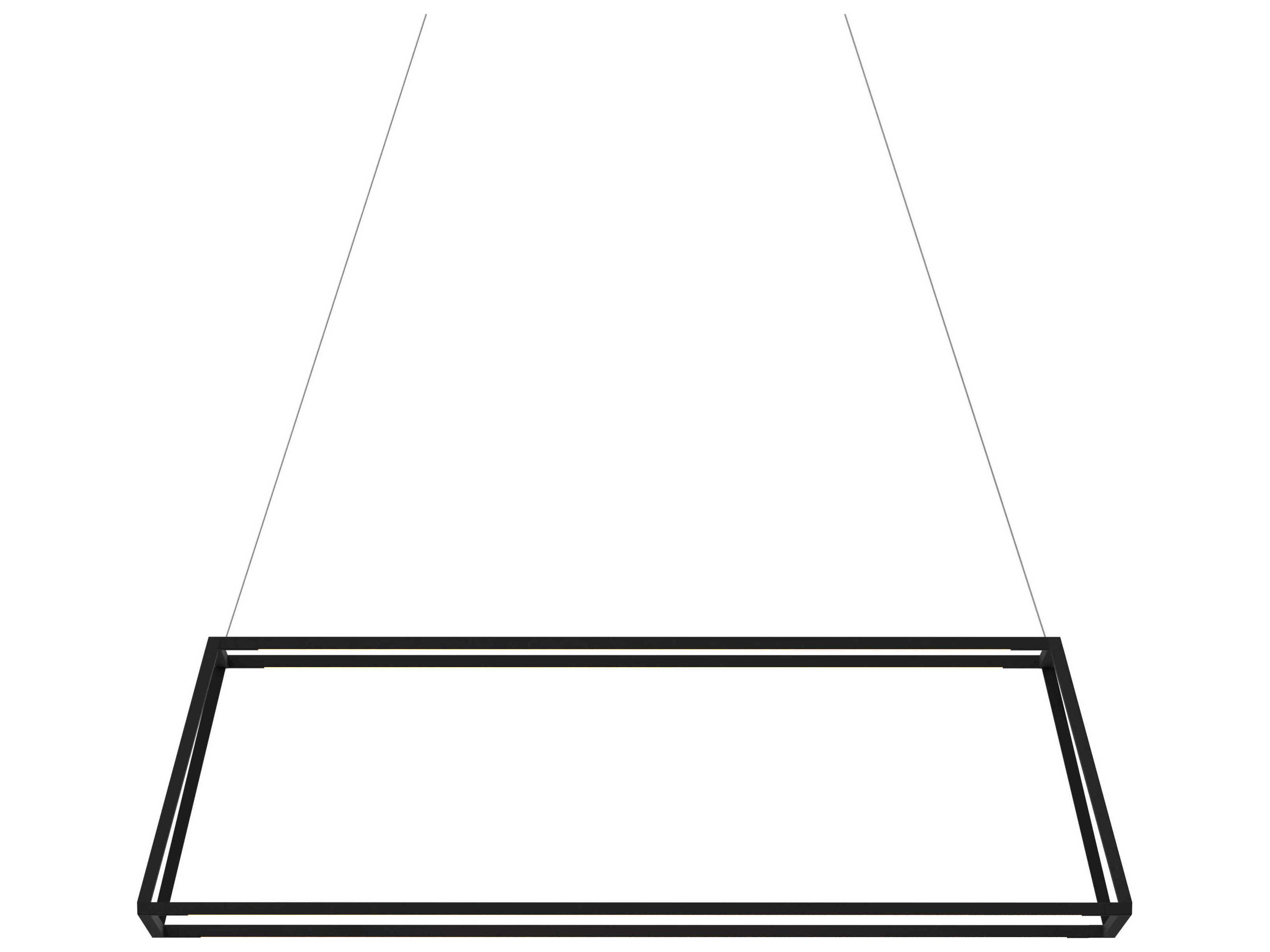 Z-Bar Rise Rectangle Pendant Light Modern