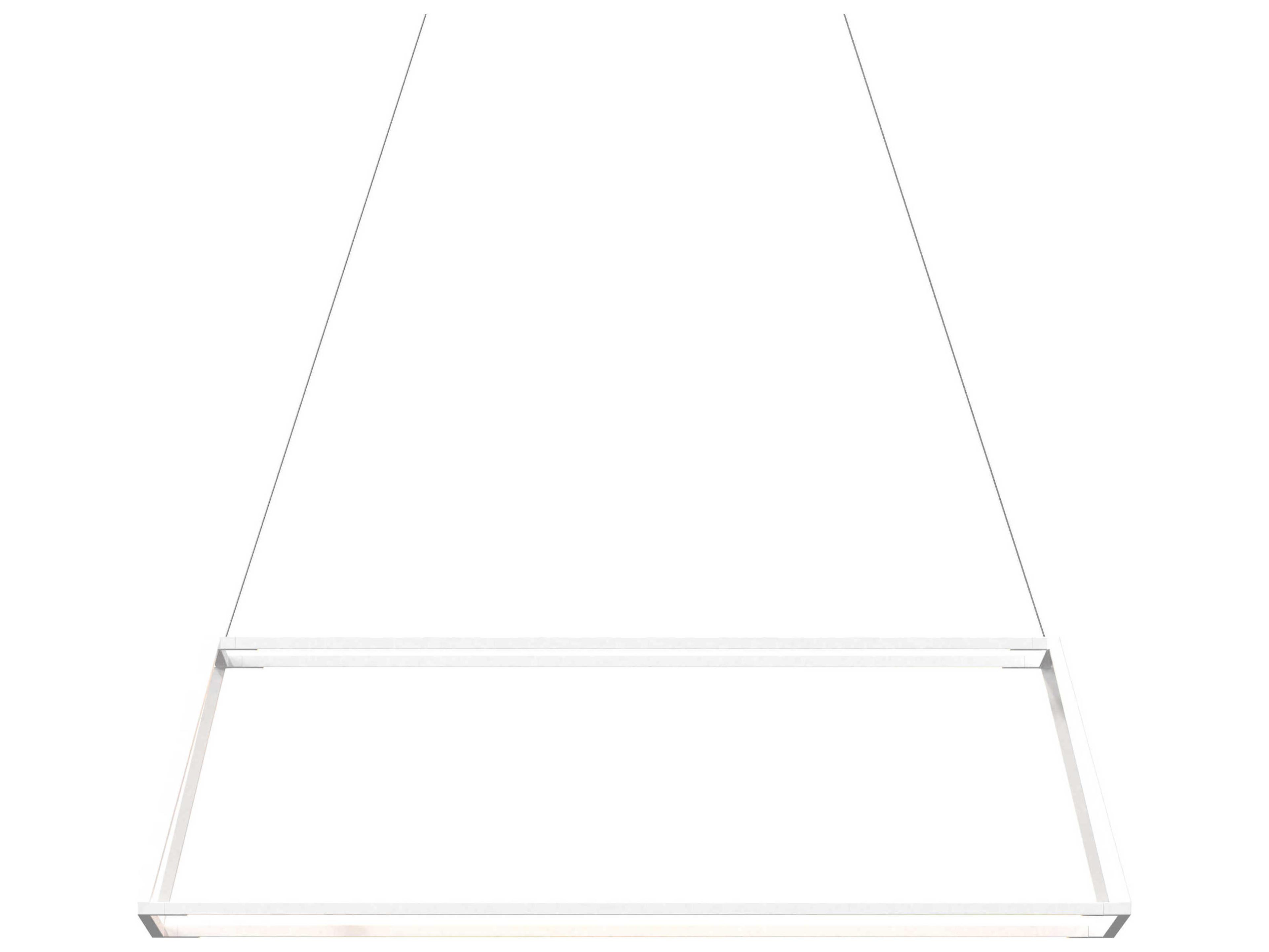 Z-Bar Rise Rectangle LED Pendant Matte White
