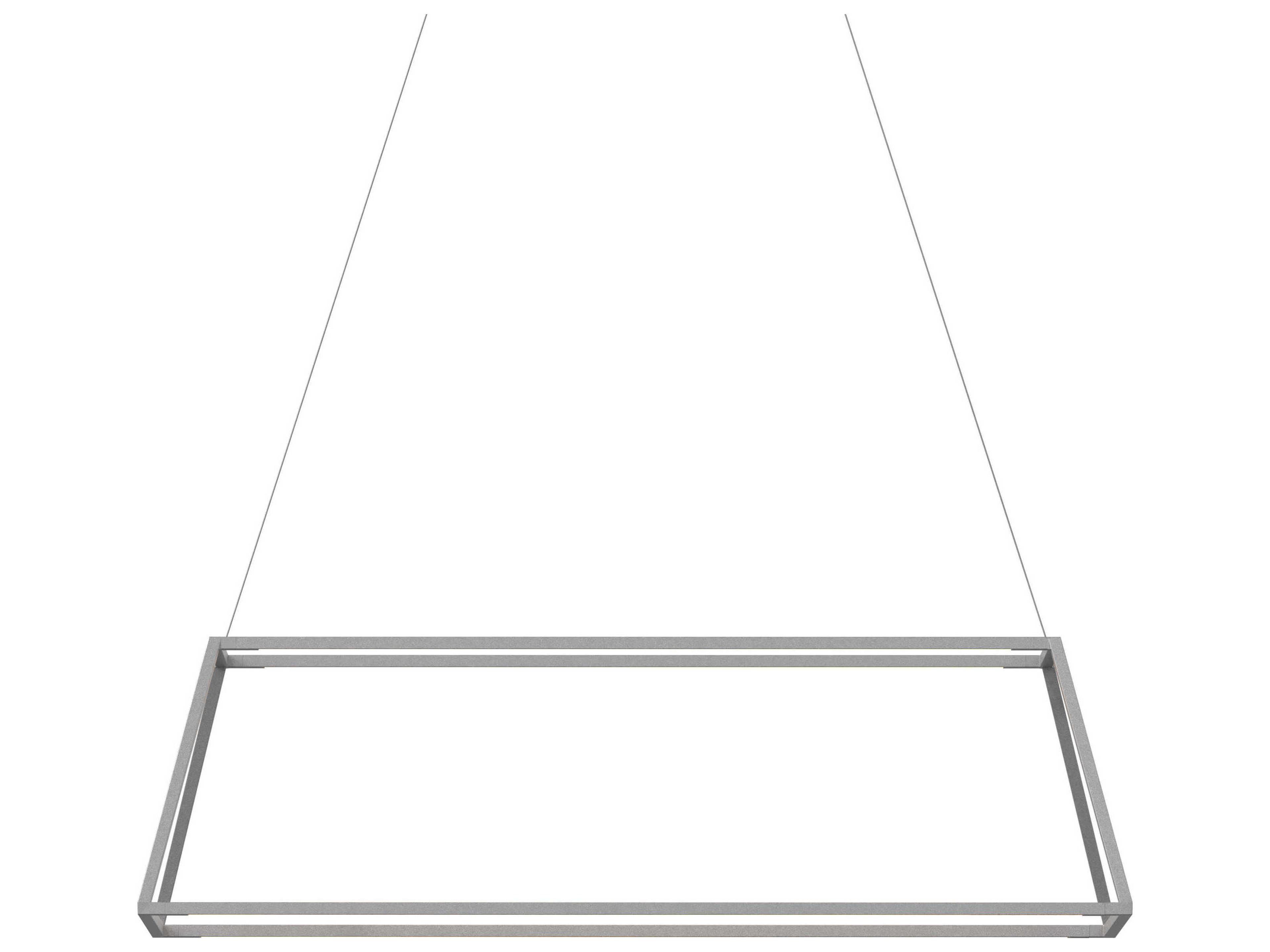 Z-Bar Rise Rectangle Pendant Light Modern Silver