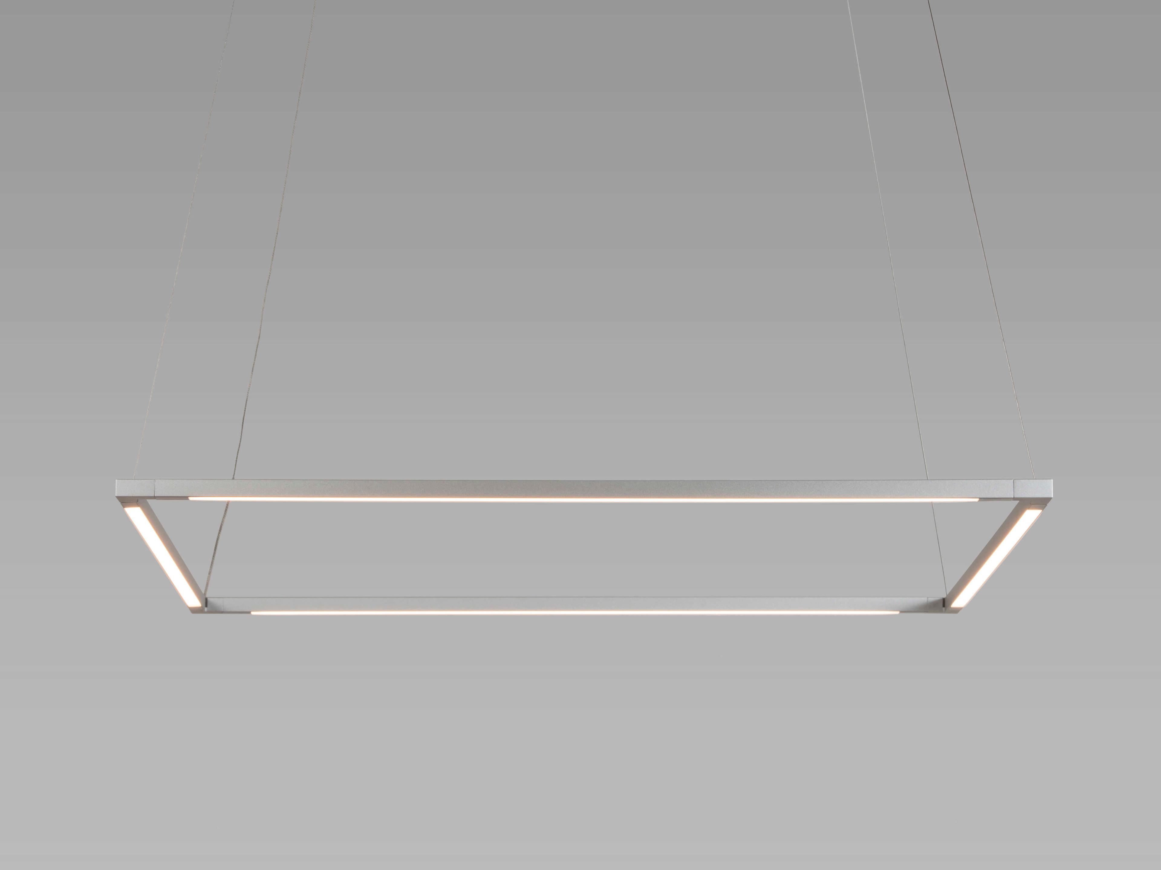Koncept Z-bar Silver LED Geometric Linear Pendant