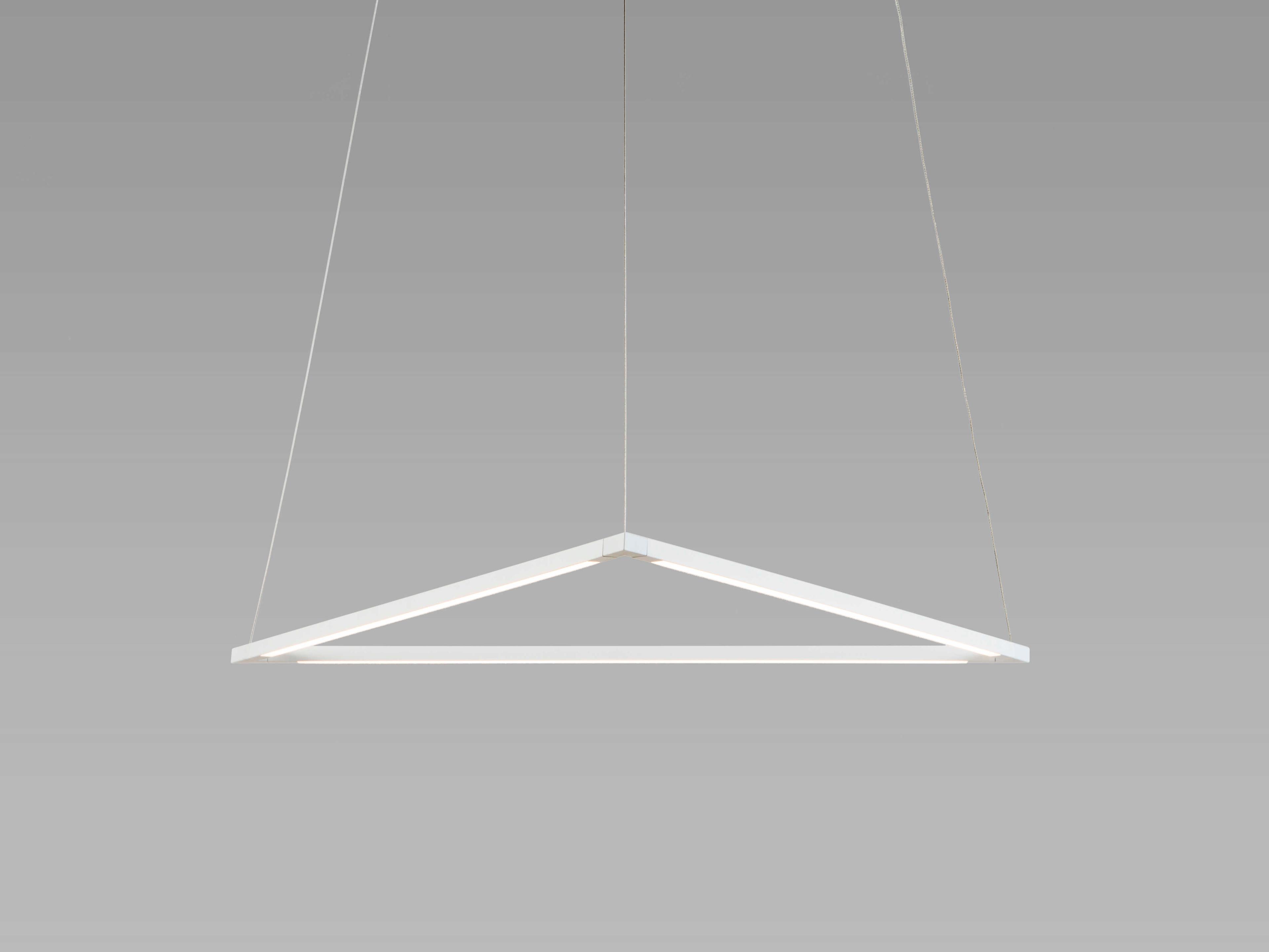 Z-Bar Triangle Pendant Light 24-Inch LED Modern