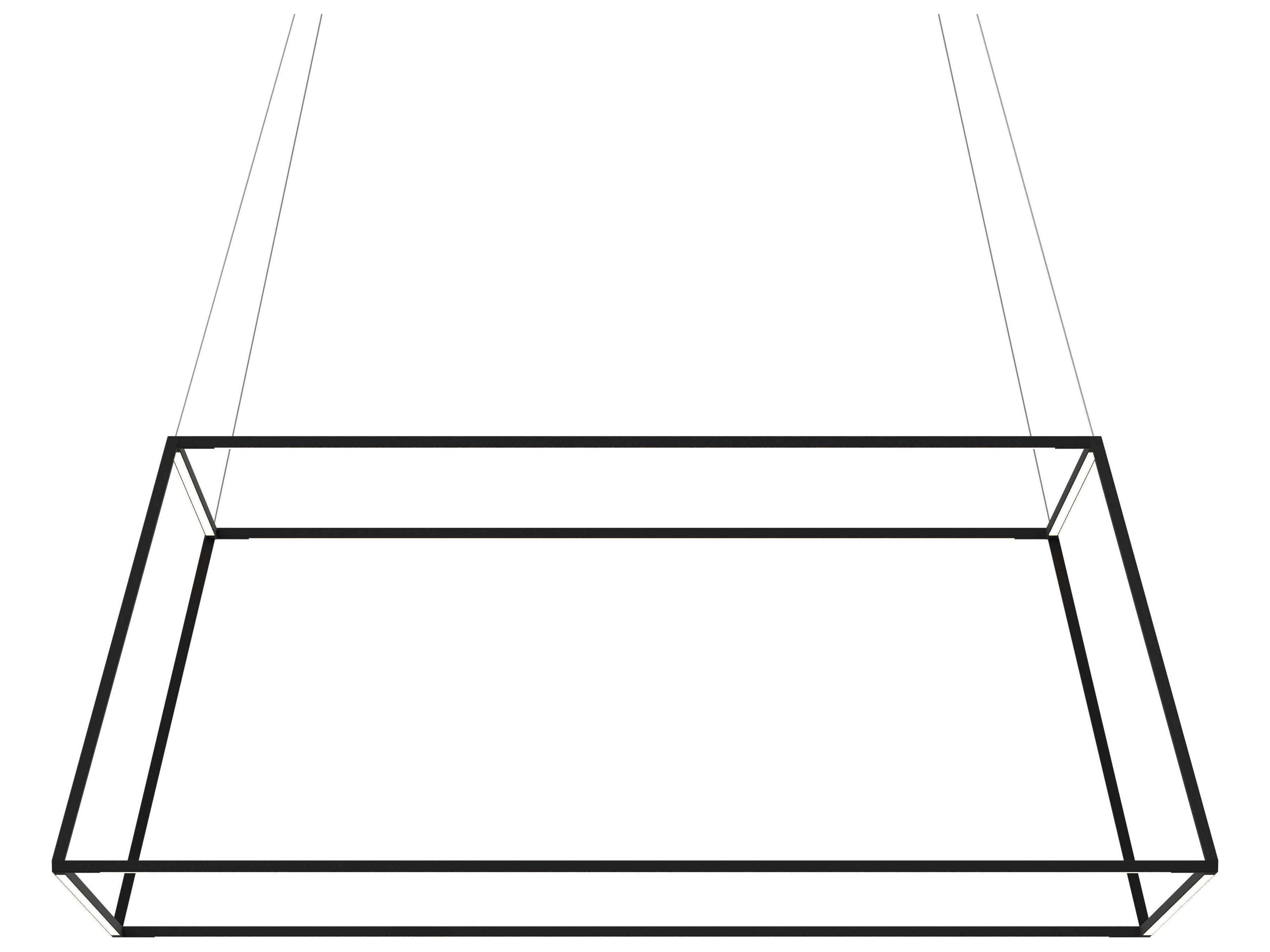 Z-Bar Rise Large Square LED Pendant Light