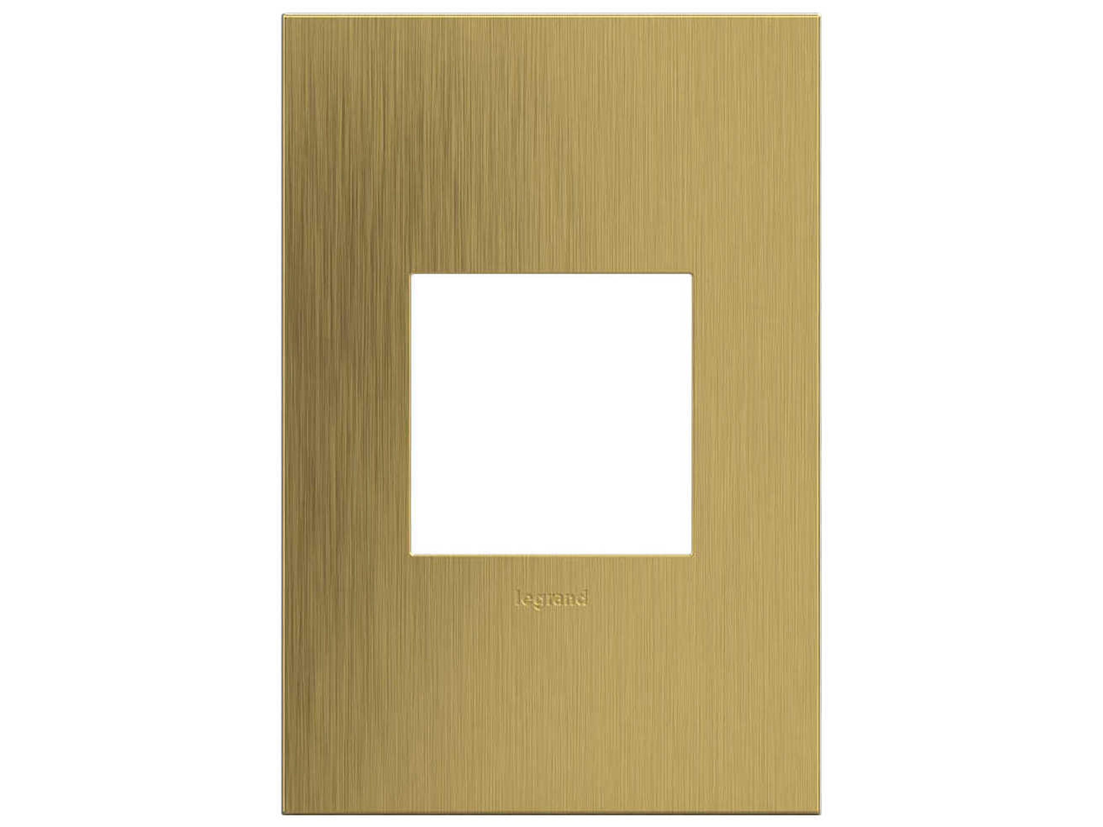 Cast Metals Brushed Satin Brass One-Gang Wall Plate