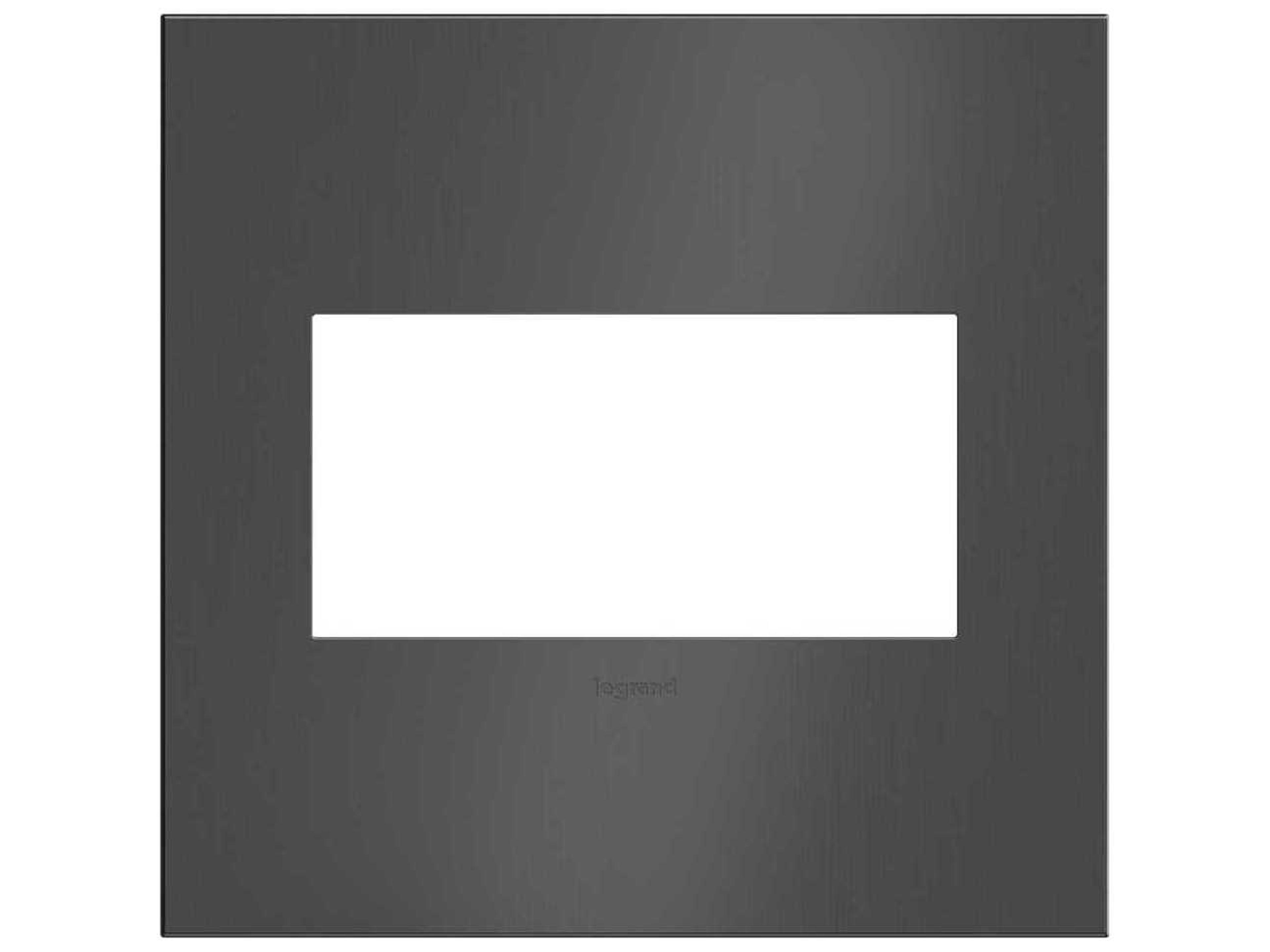 Cast Metals Brushed Black Nickel Two-Gang Wall Plate