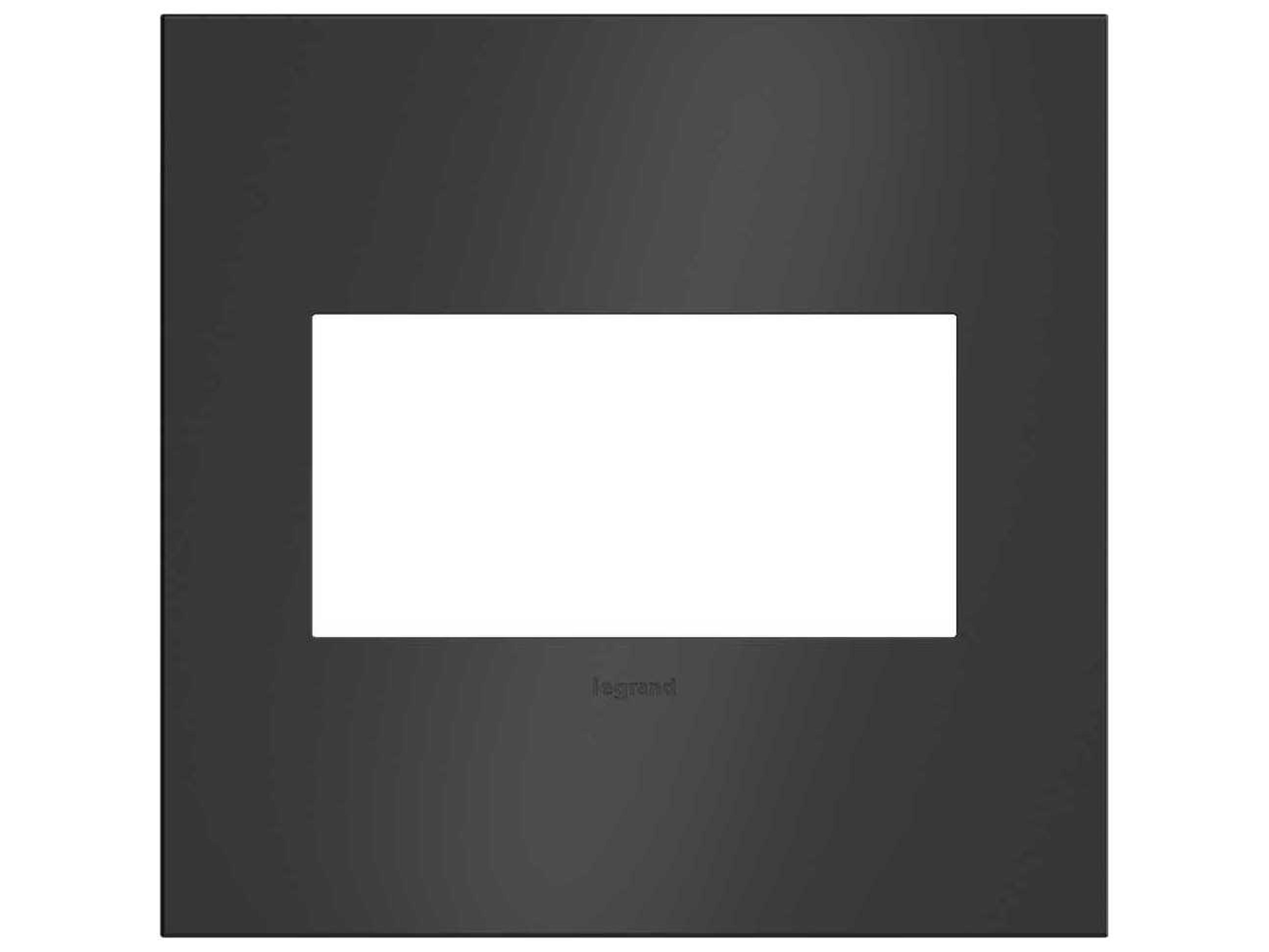 Cast Metals Satin Black Two-Gang Wall Plate