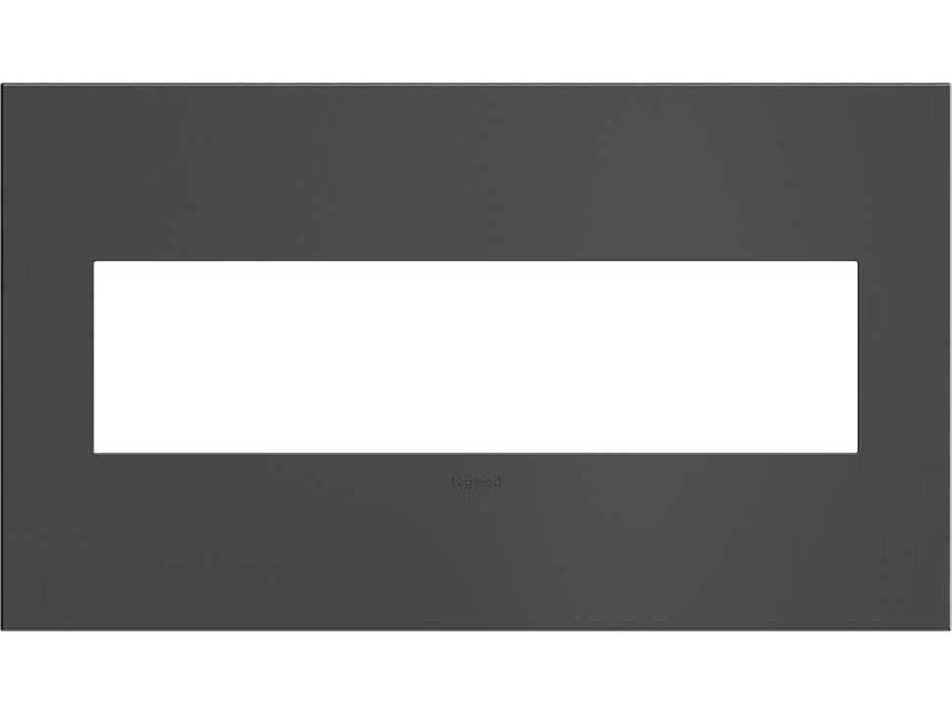 Cast Metals Brushed Black Nickel Four-Gang Wall Plate