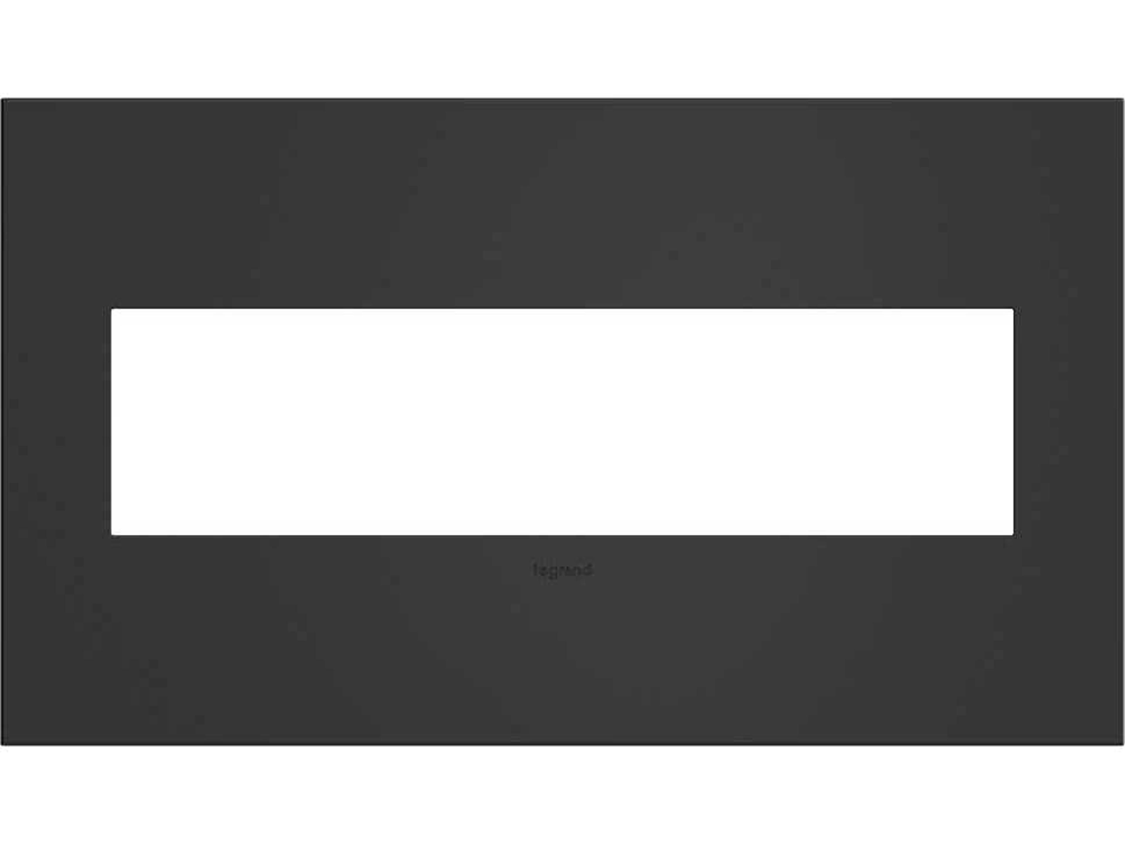 Cast Metals Satin Black Four-Gang Wall Plate