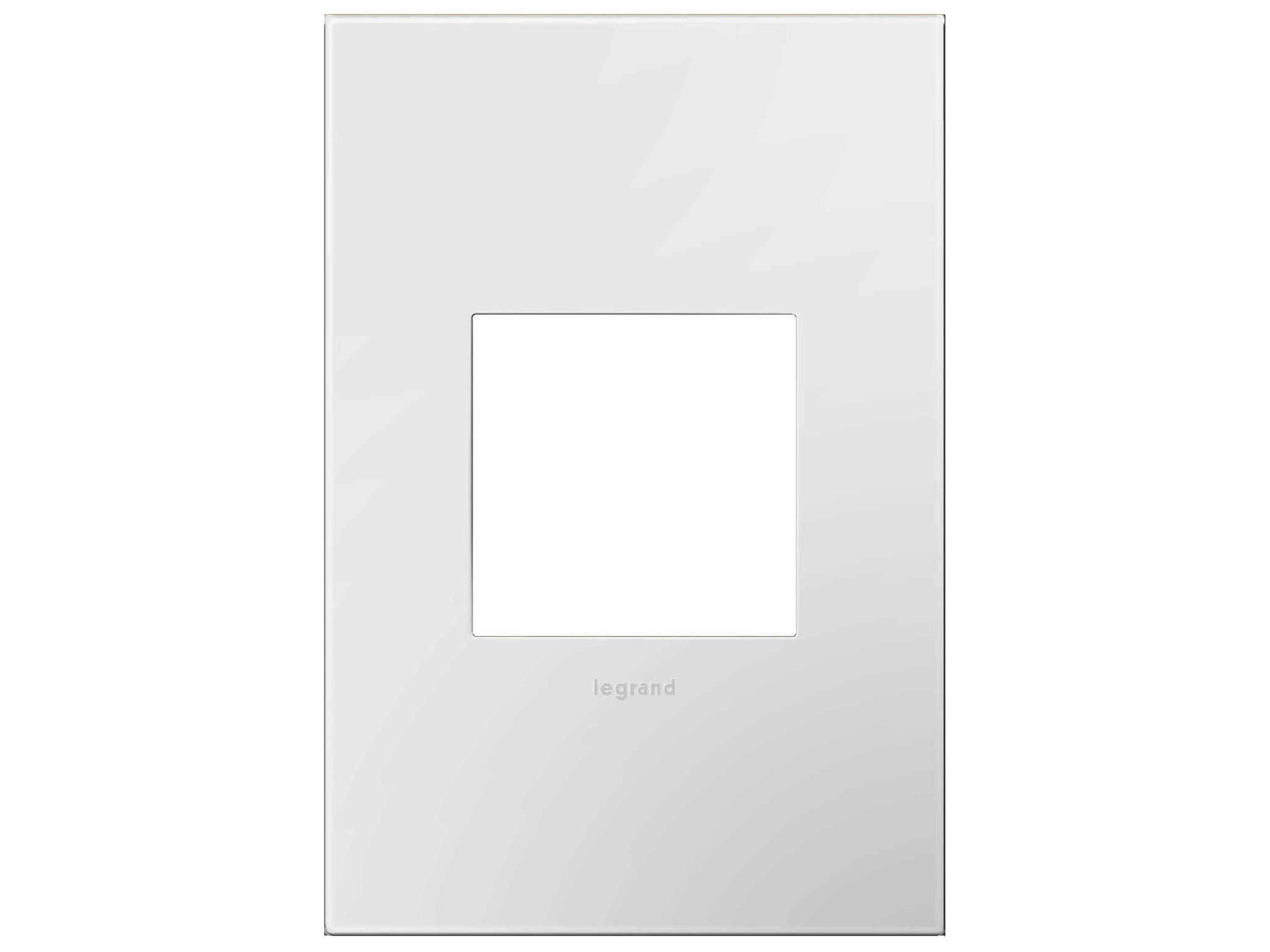 Plastics Gloss White-on-White One-Gang Wall Plate