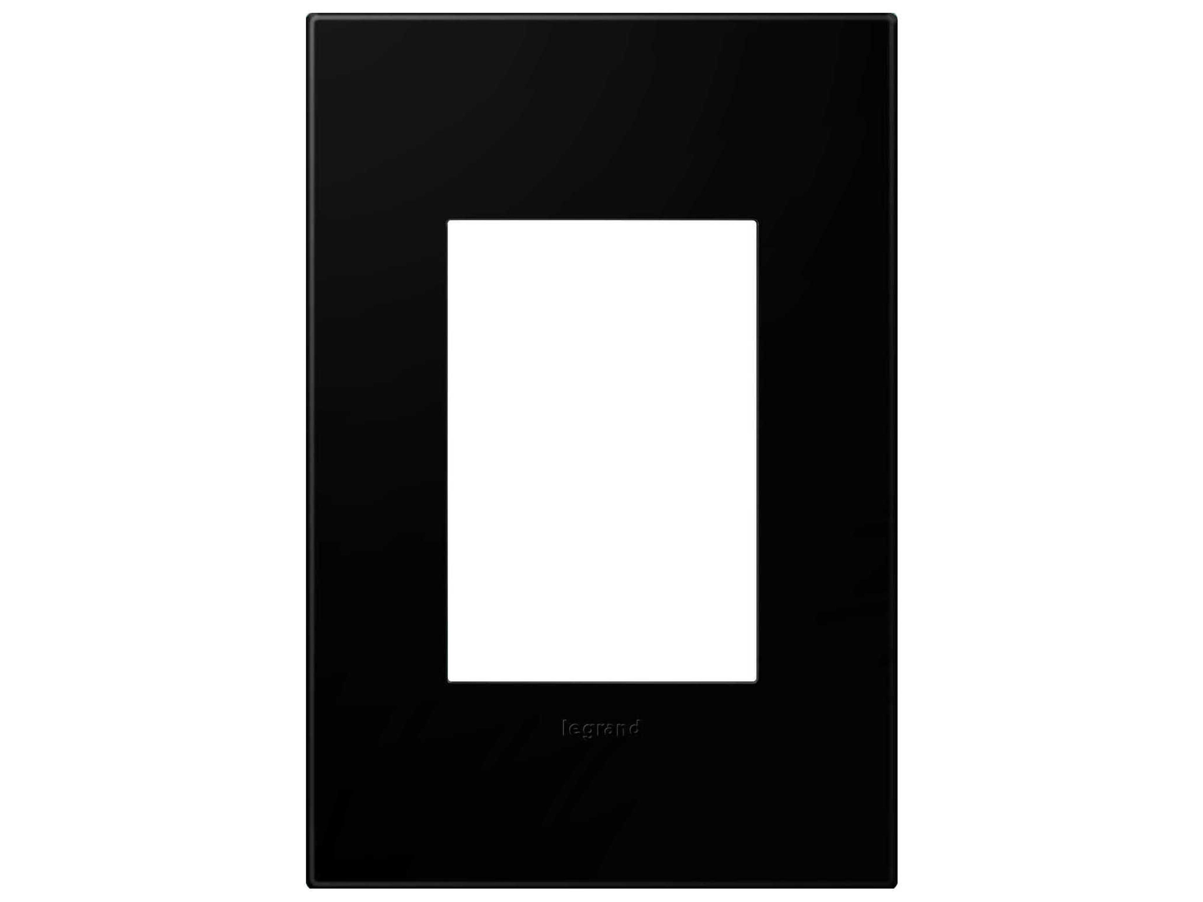 Legrand Plastics Black Ink One Gang and Wall Plate