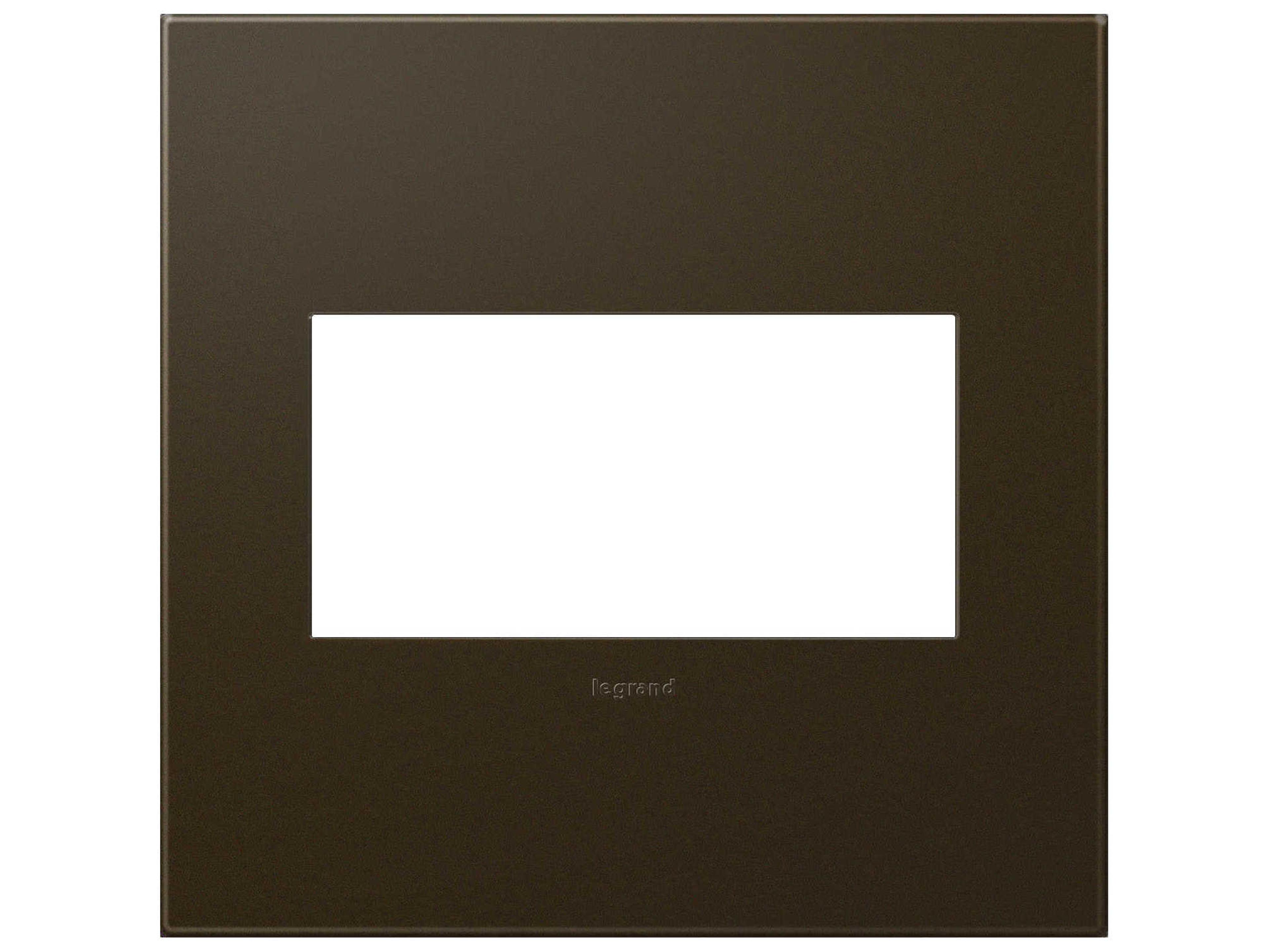 Plastics Bronze Two-Gang Wall Plate