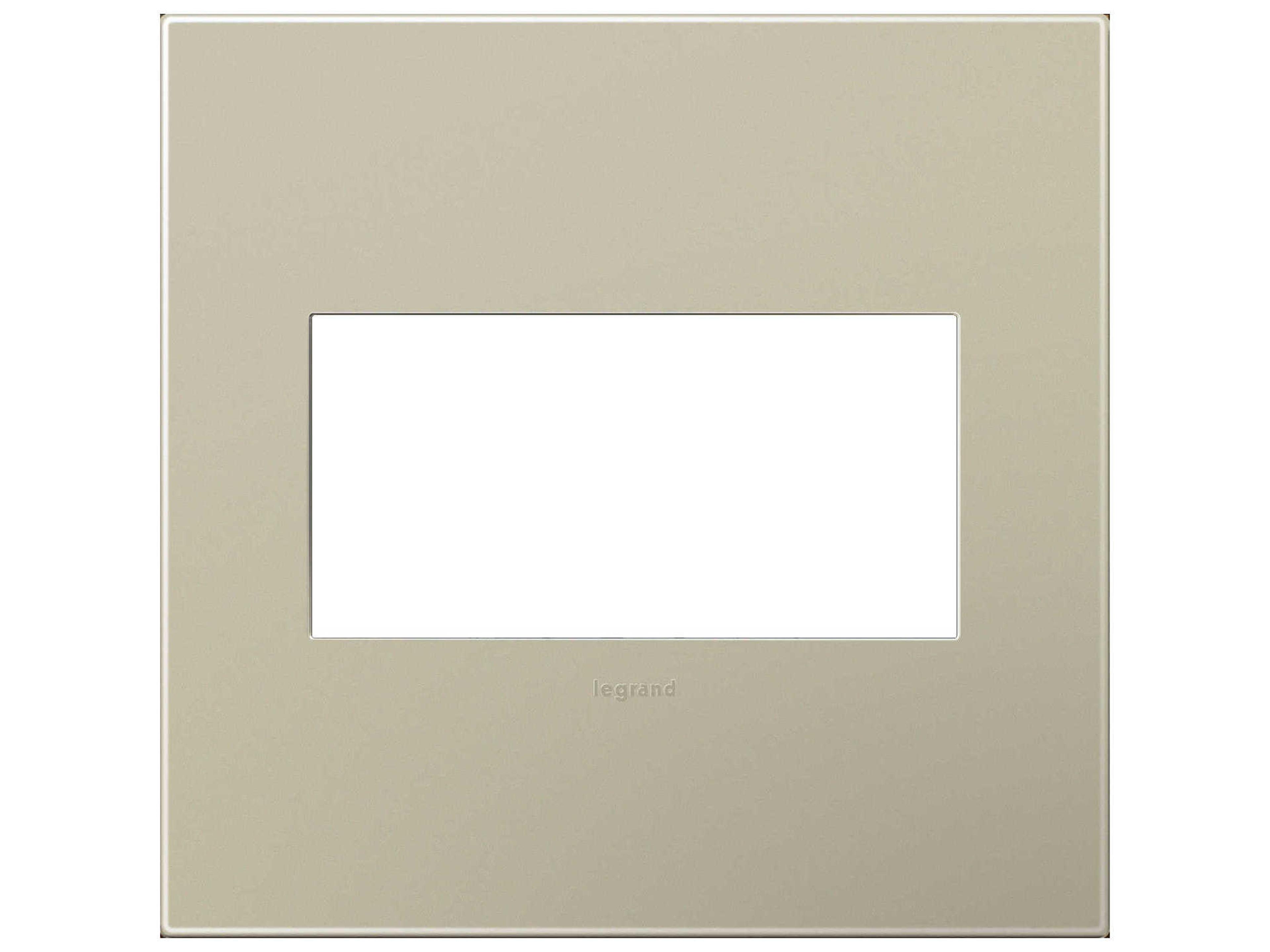 Plastics Titanium Two-Gang Wall Plate