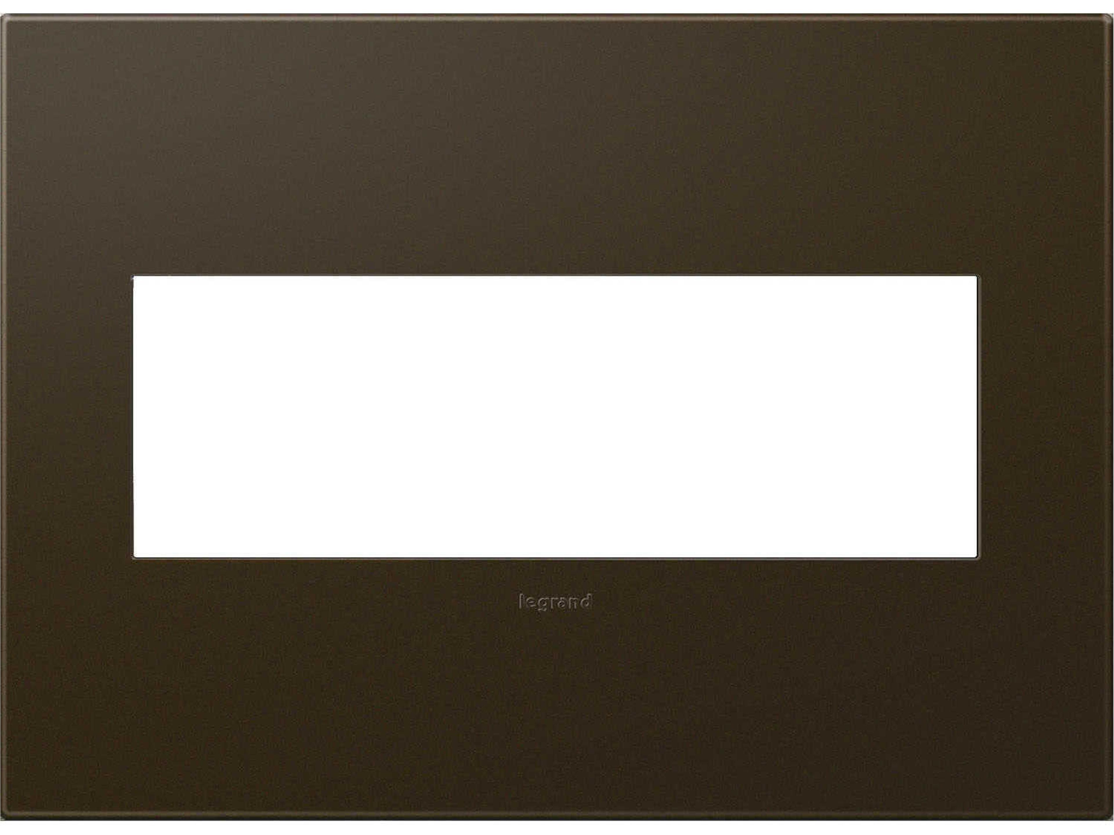 Plastics Bronze Three-Gang Wall Plate
