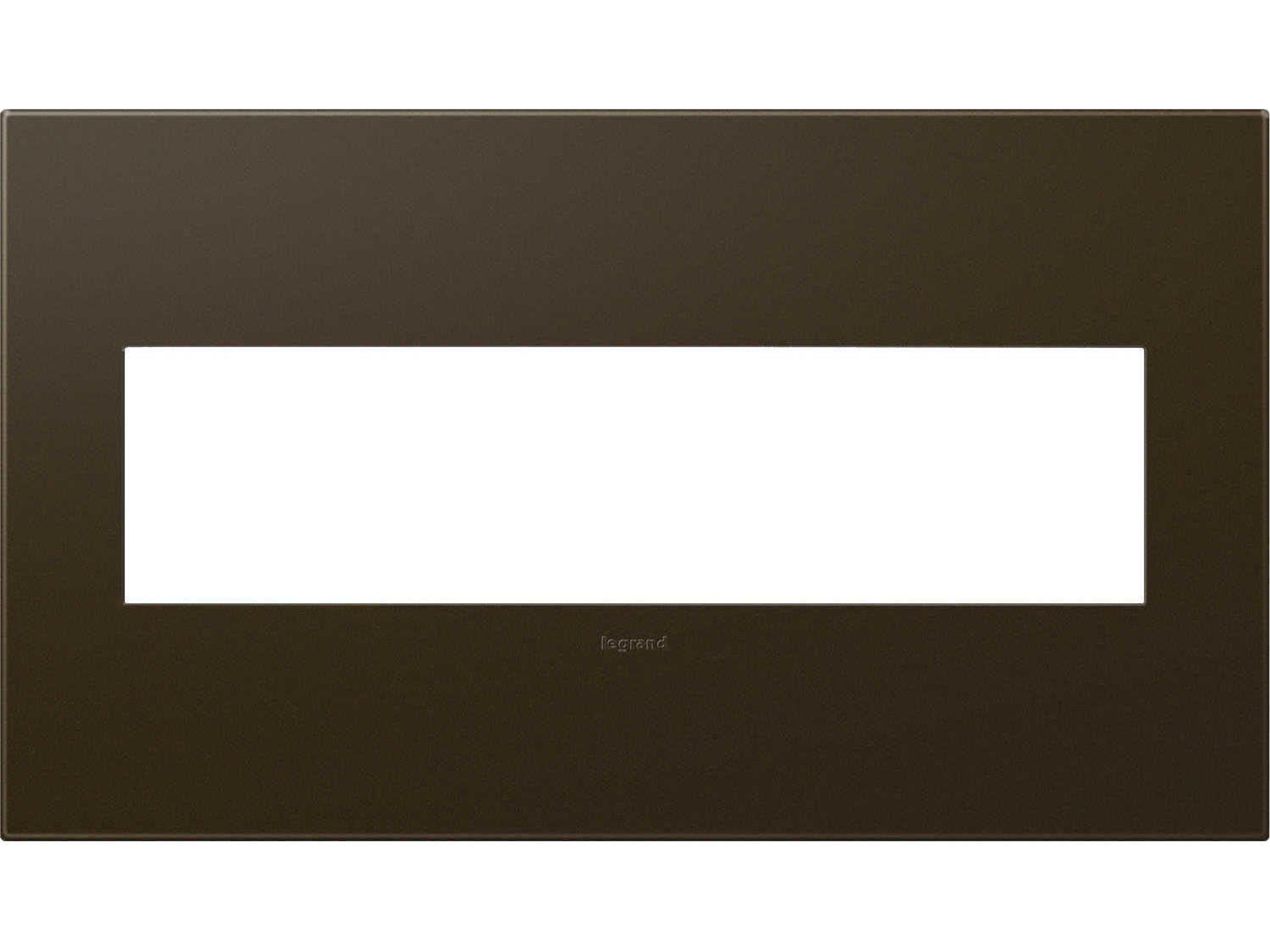 Plastics Bronze Four-Gang Wall Plate