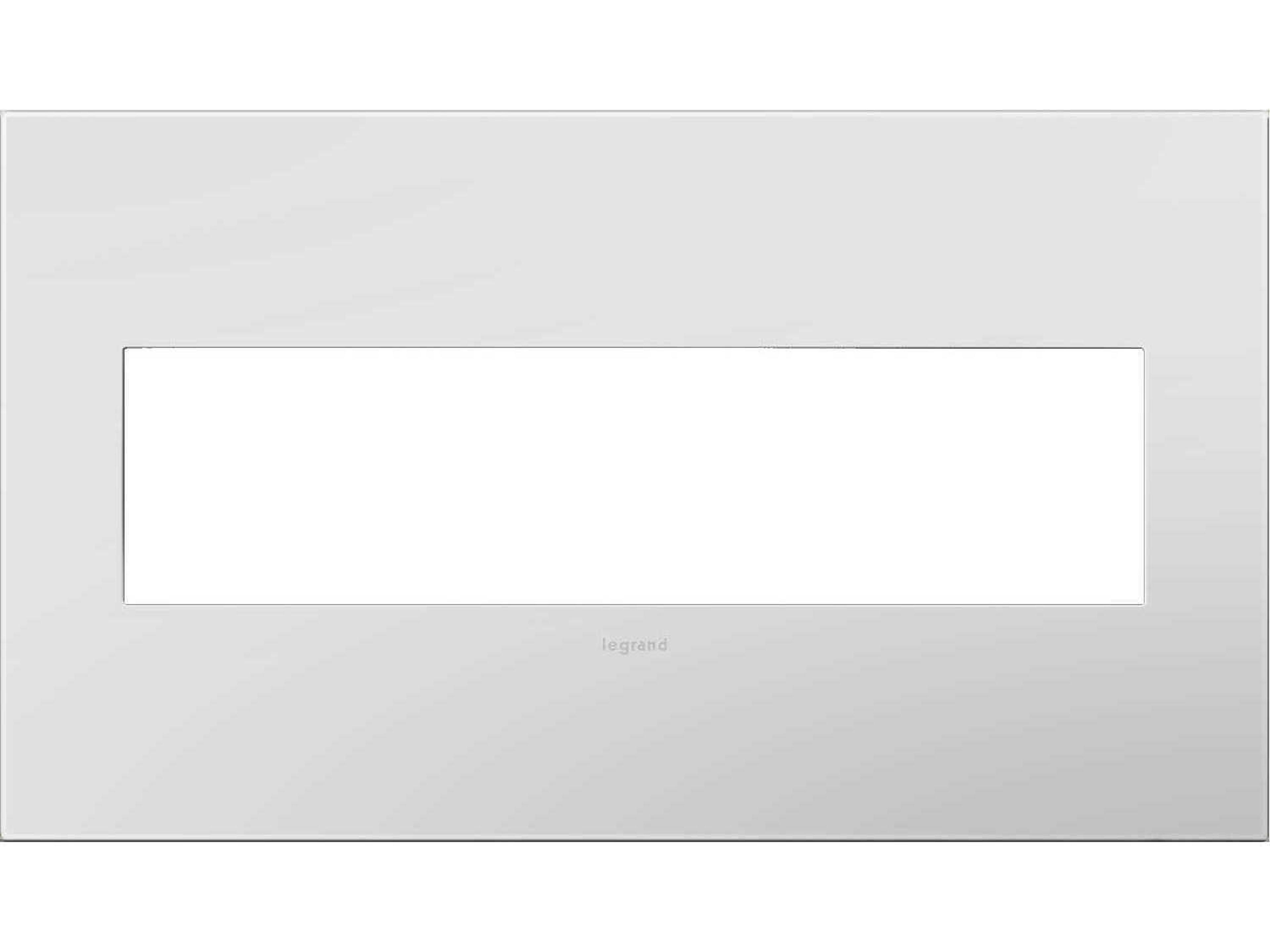 Legrand Plastics Powder White Four-Gang Wall Plate